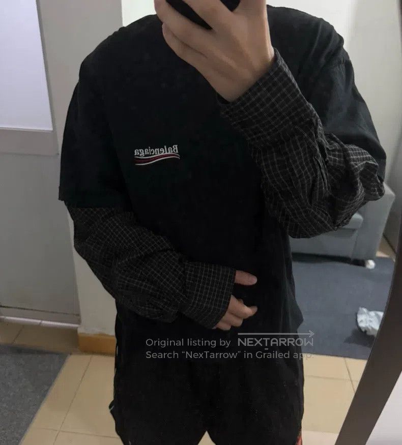 Balenciaga Balenciaga Coke Embroidered Patchwork Long Sleeve Size 2 Size US M / EU 48-50 / 2 - 1 Thumbnail