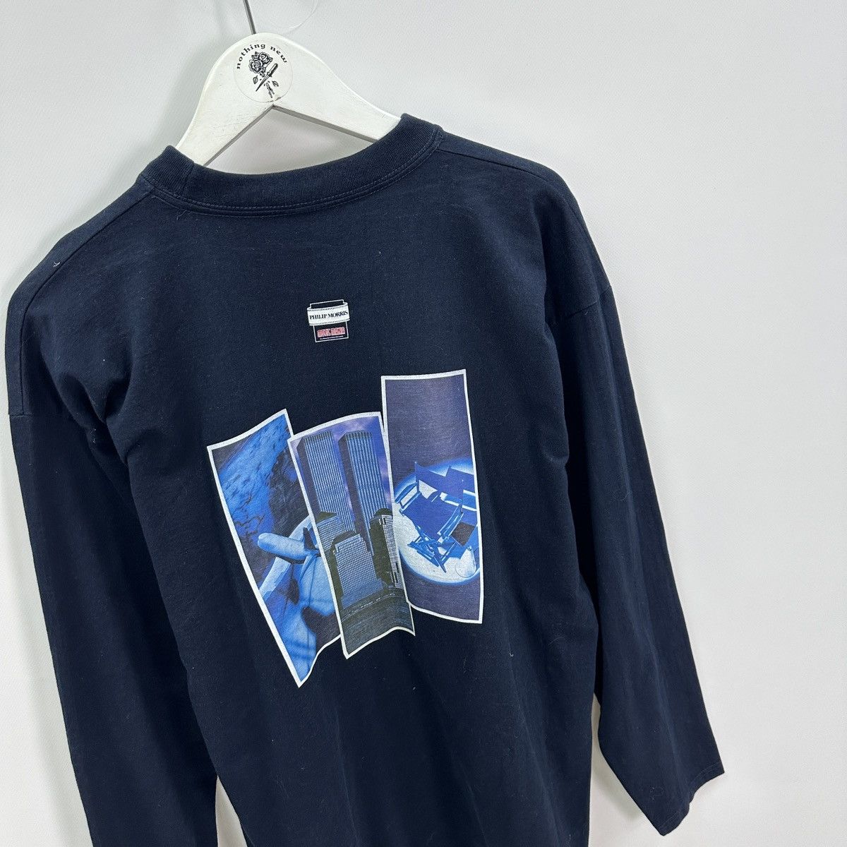 Vintage Vintage 90s Philip Morris Movie Mania longsleev cigarettes Size US XL / EU 56 / 4 - 6 Thumbnail
