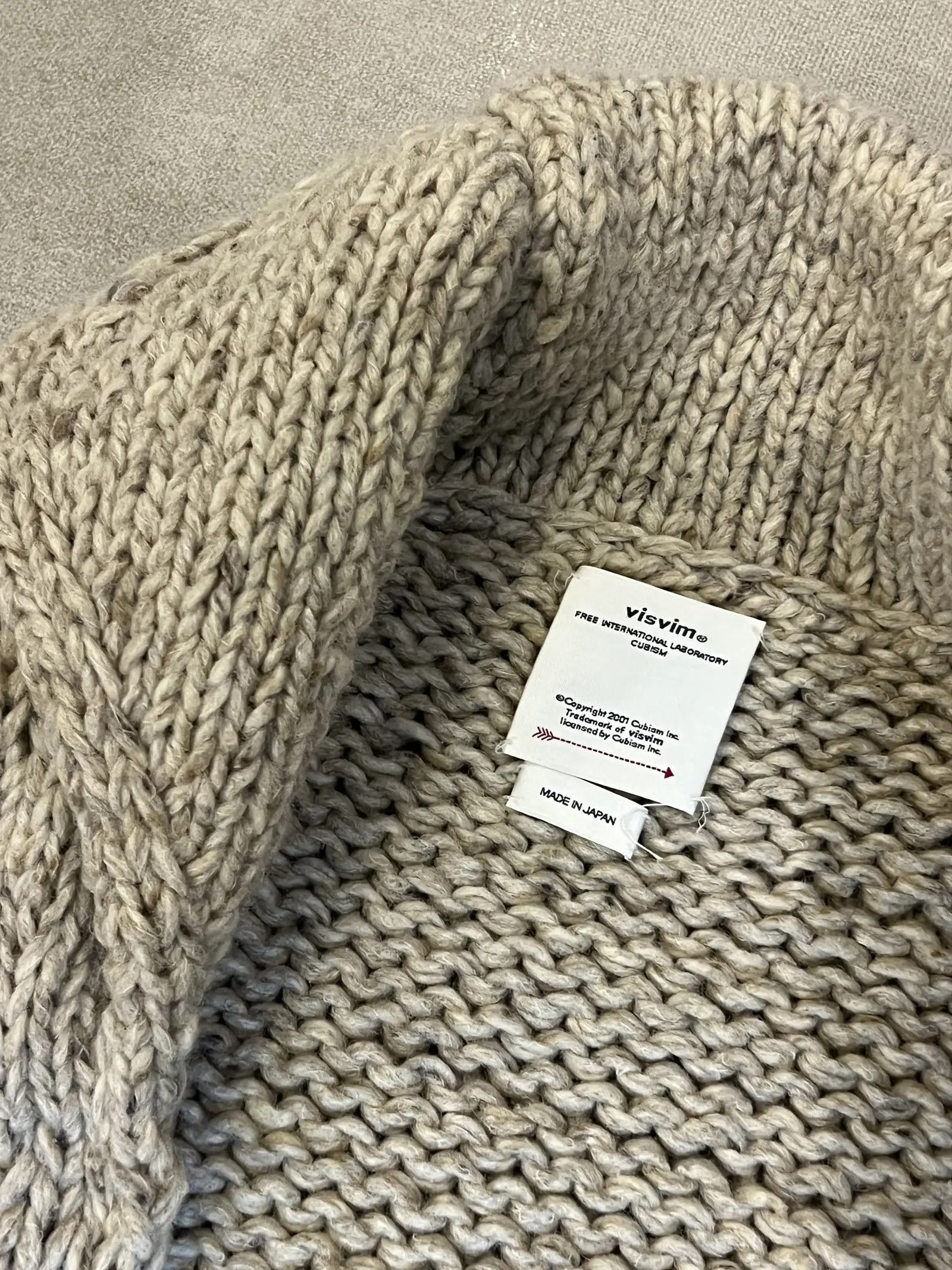 Visvim COWICHAN SB HAND-KNIT F.Z. (IVORY) Size US L / EU 52-54 / 3 - 5 Thumbnail
