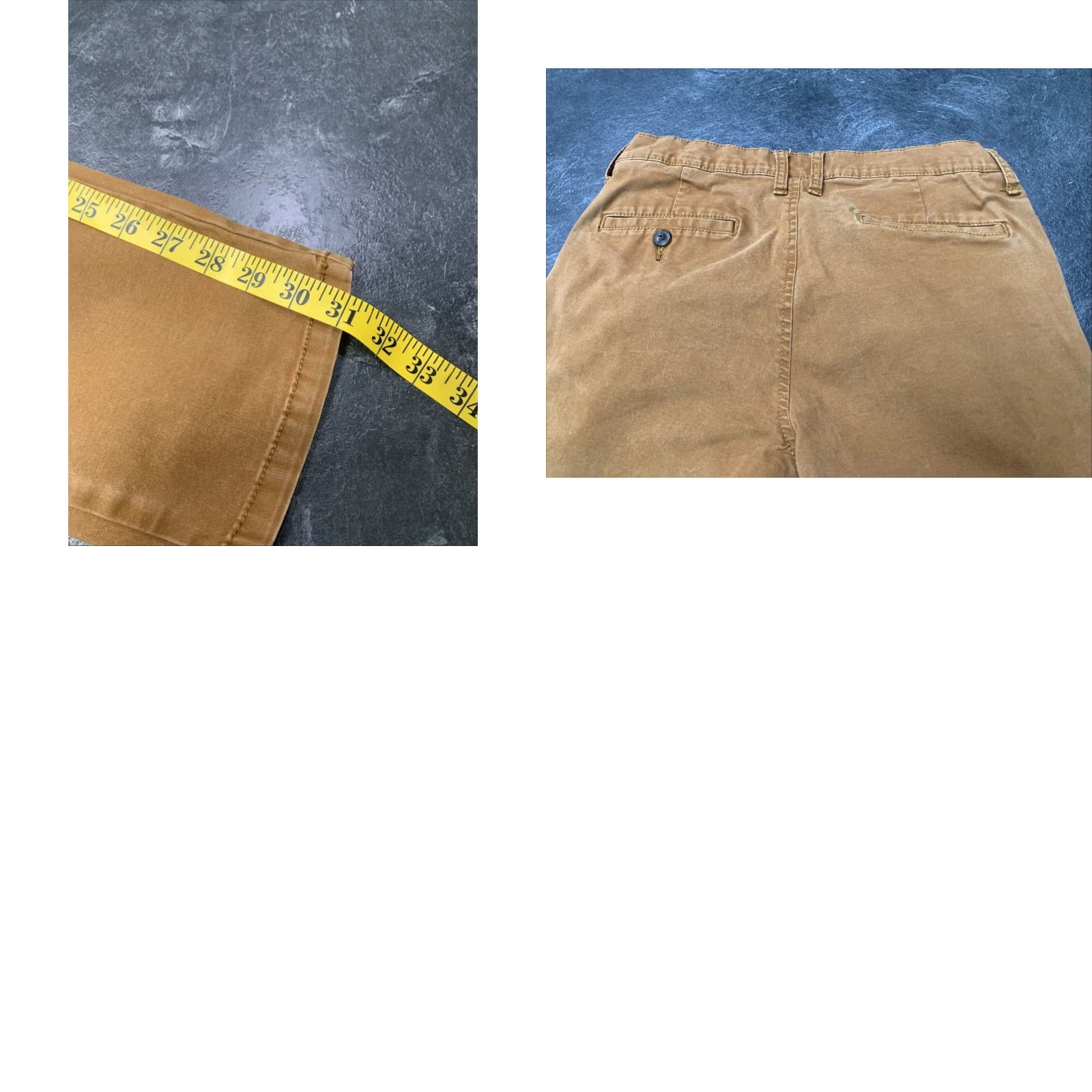 Vintage VINTAGE AriZona Brown Chino Pants Slim 29x32 Men’s 98% Cotton 2% Spandex Flat Front Belt Loops Slim Fit Casual Business Professional Size US 29 - 8 Thumbnail