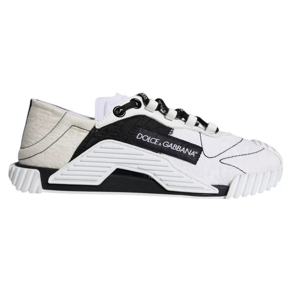Dolce & Gabbana Dolce & Gabbana White Black Low Top NS1 Sneakers Shoes Size US 7.5 / IT 37.5 - 2 Thumbnail