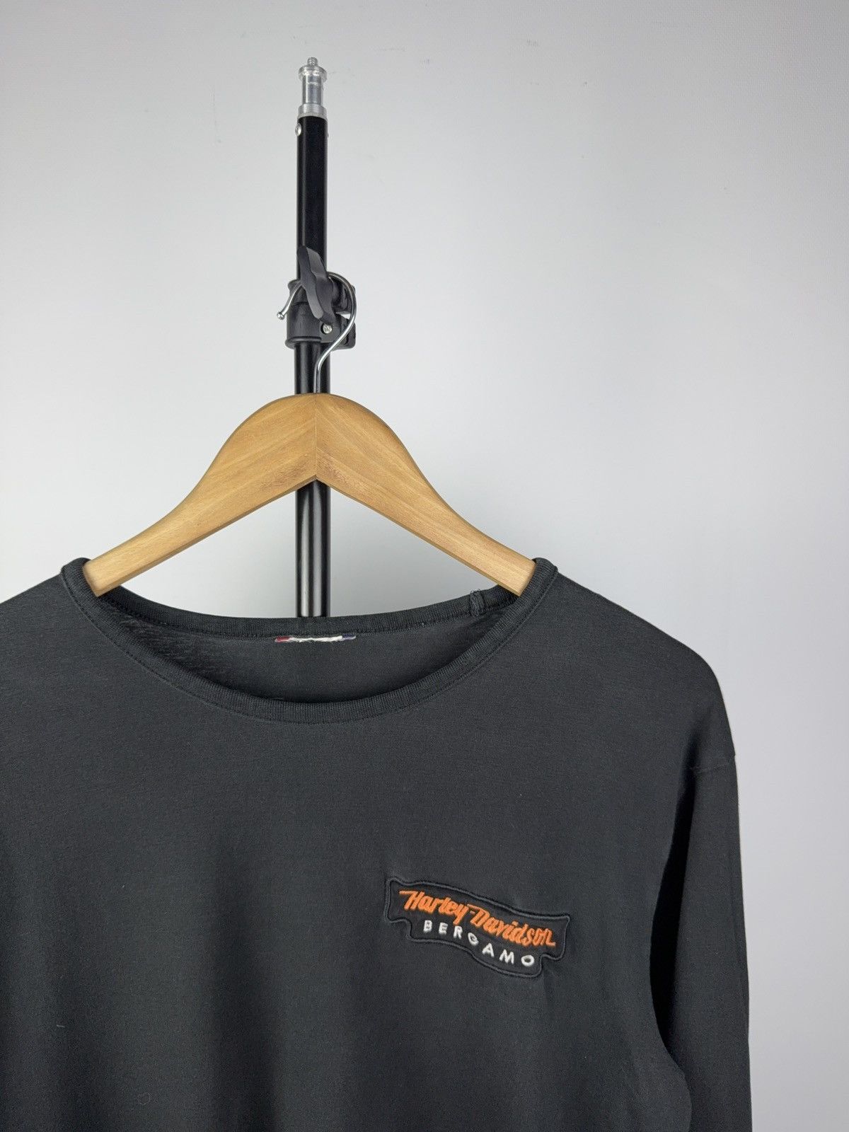 Harley Davidson × Vintage Harley Davidson Bergamo Long Sleeve Tee Italy Moto Biker Size US M / EU 48-50 / 2 - 2 Thumbnail