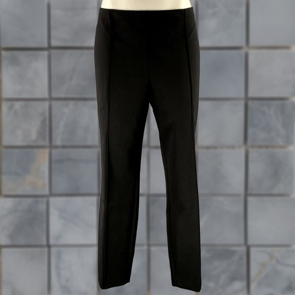 The Row THE ROW Pants Black Wool Elastane Pintuck Side Zipper Size 12 Womens Size 34" / US 12 / IT 48 - 1 Thumbnail