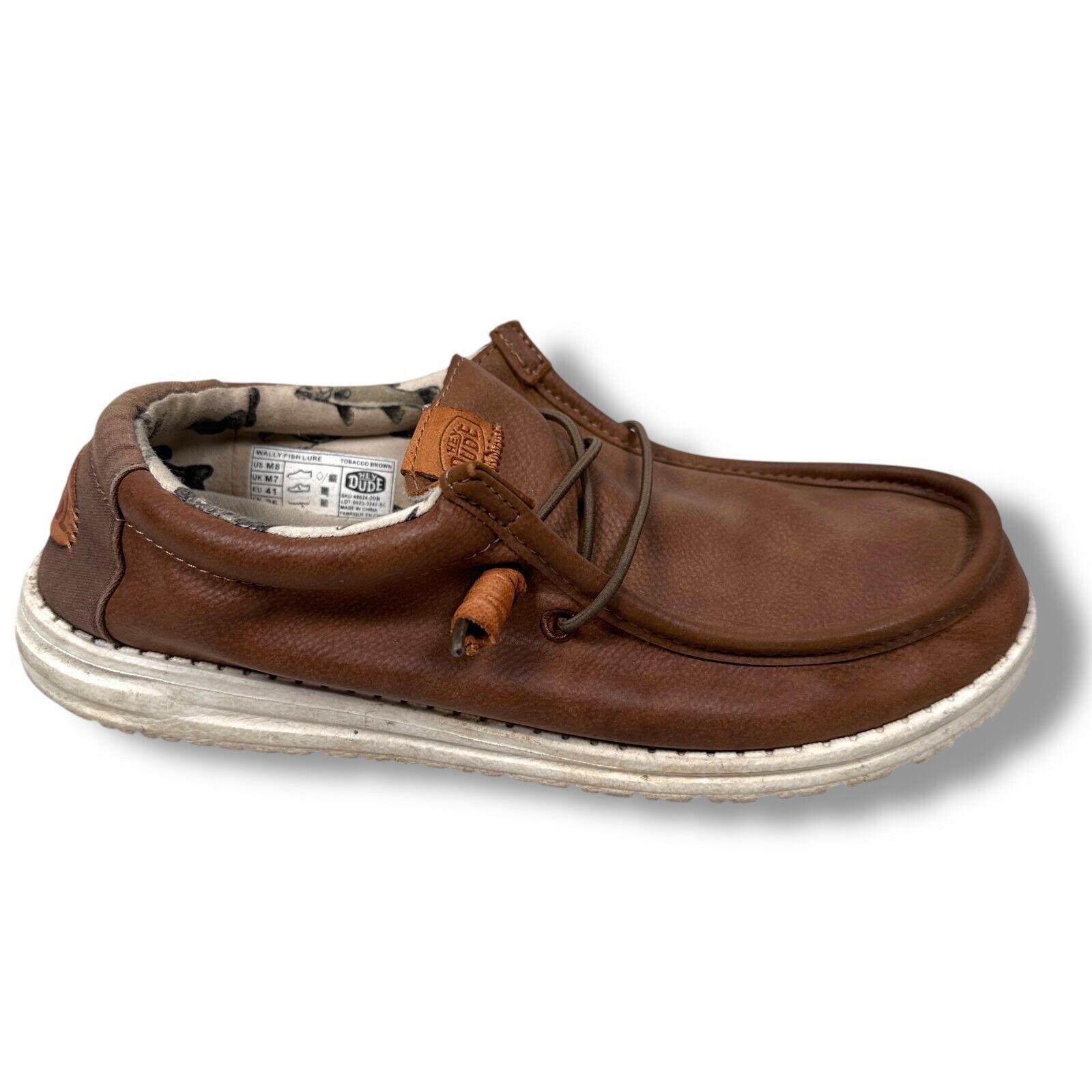 Other Hey Dude Wally Fish Lure Shoes Men’s 8 Tobacco Brown Moc Toe Size US 8 / EU 41 - 1 Thumbnail