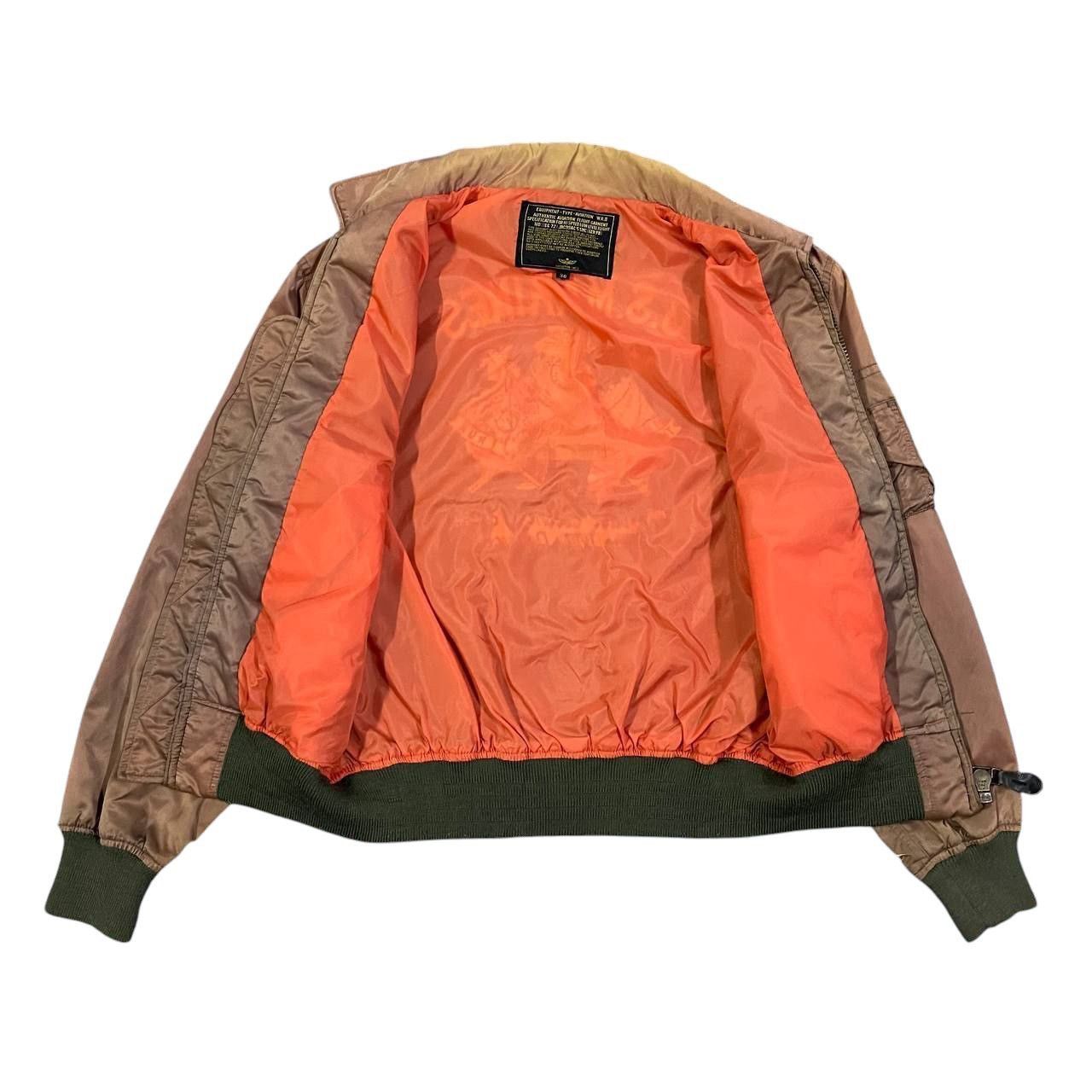 Vintage Vintage 80s US Marine Bomber Jacket Sunfaded Houston Size US M / EU 48-50 / 2 - 8 Thumbnail