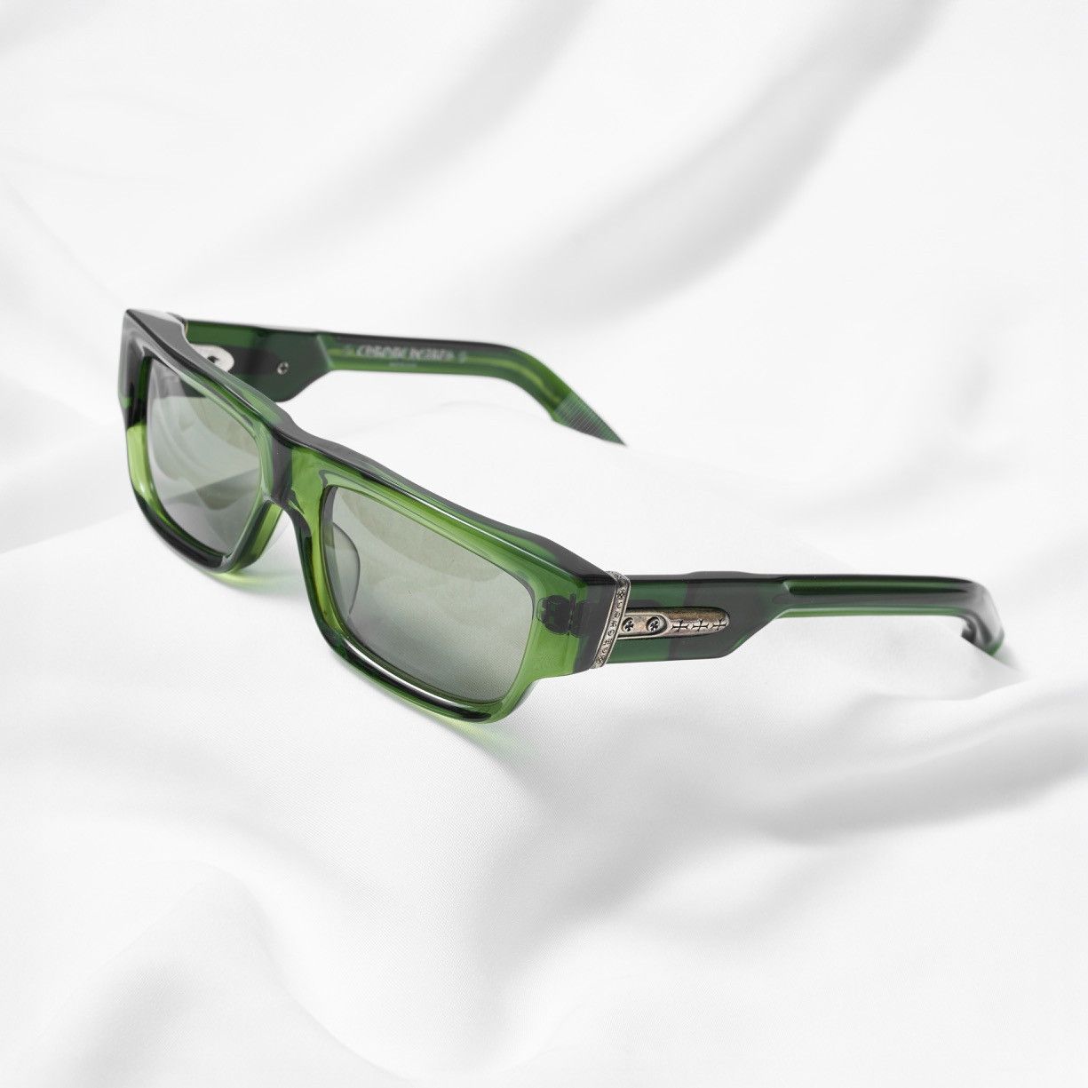 Chrome Hearts CHROME HEARTS GIRTH QUAKE DARK OLIVE SUNGLASSES Size ONE SIZE - 1 Thumbnail