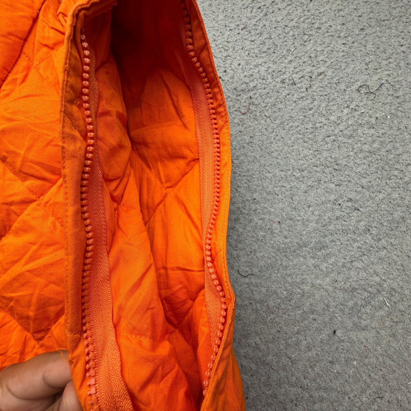 J.Crew VTG J Crew Duck Down Hunting Quilted Vest Mens Large Orange Size US L / EU 52-54 / 3 - 7 Thumbnail