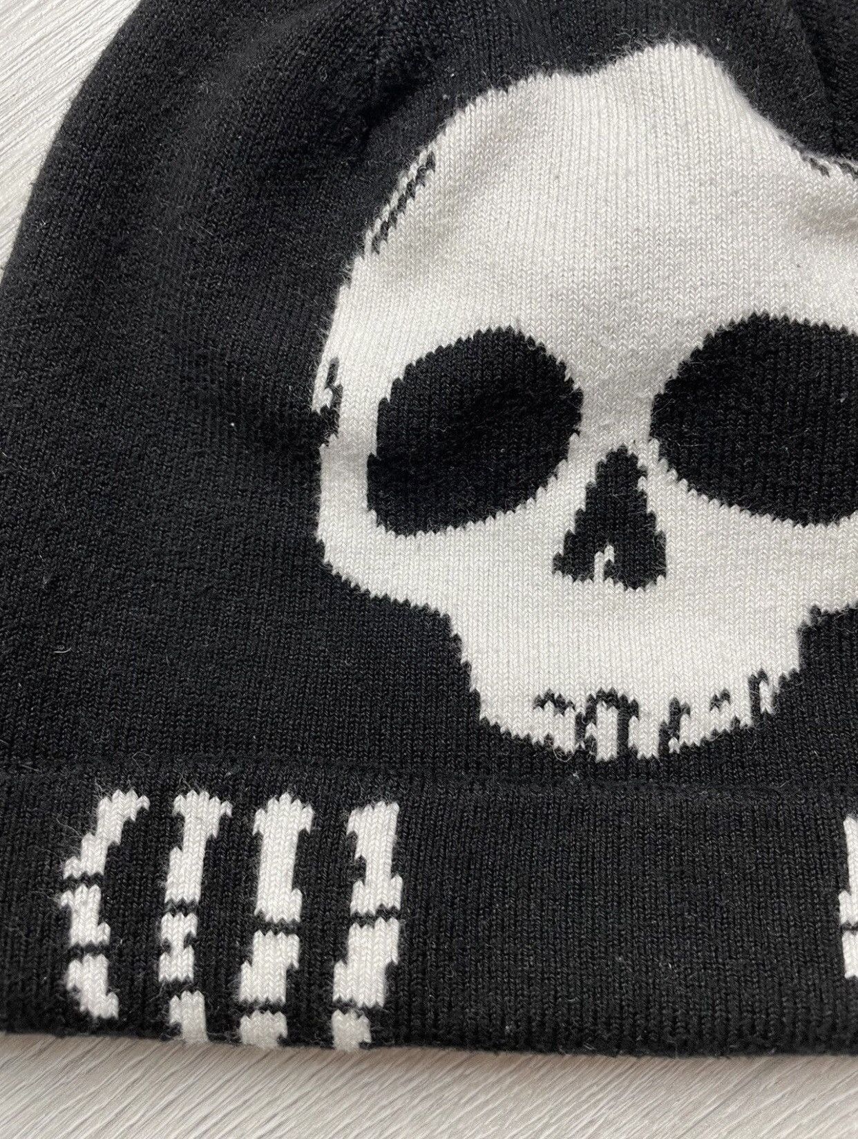 Vintage skeleton beanie hat Size ONE SIZE - 6 Thumbnail