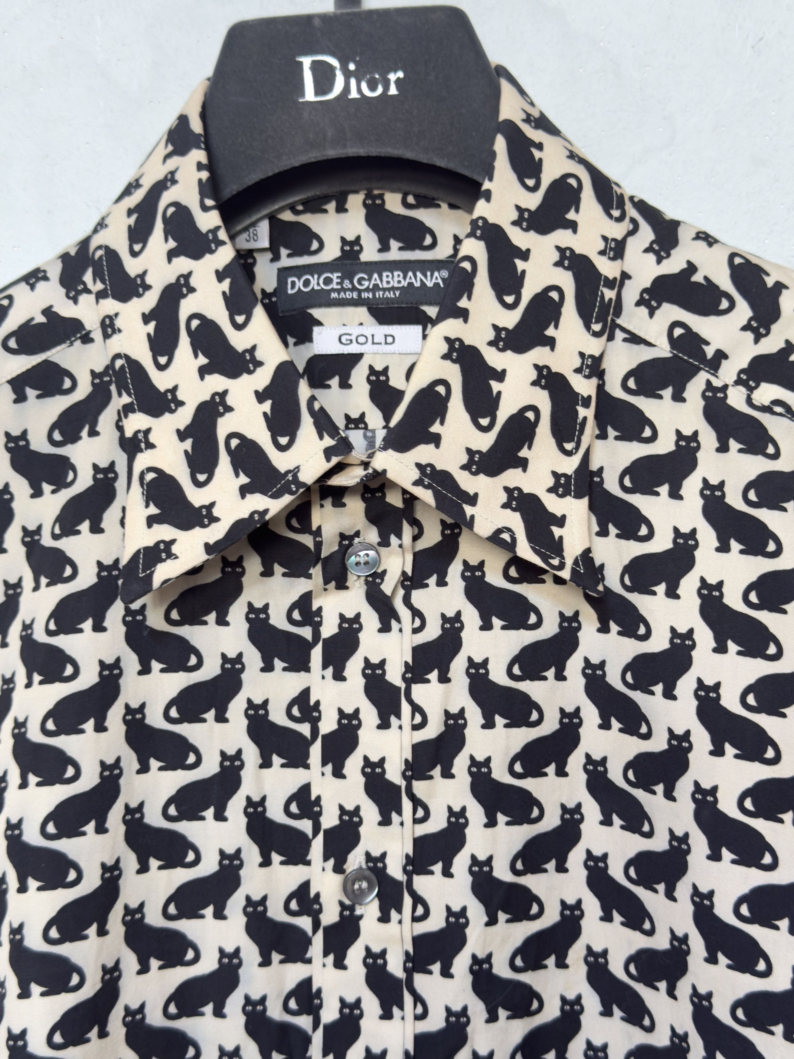 Dolce & Gabbana 🔥 Dolce gabbana shirt black cat print size M Size US S / EU 44-46 / 1 - 3 Thumbnail