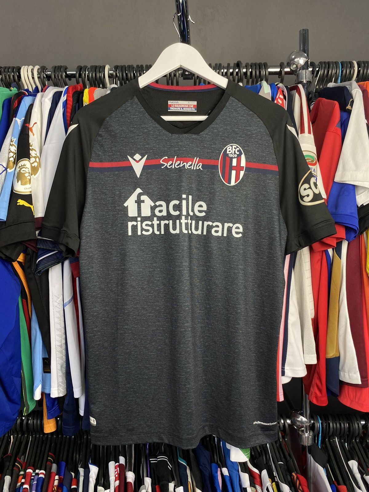 Macron 2020/21 MACRON BOLOGNA THIRD SOCCER FOOTBALL JERSEY SHIRT Size US XL / EU 56 / 4 - 1 Thumbnail
