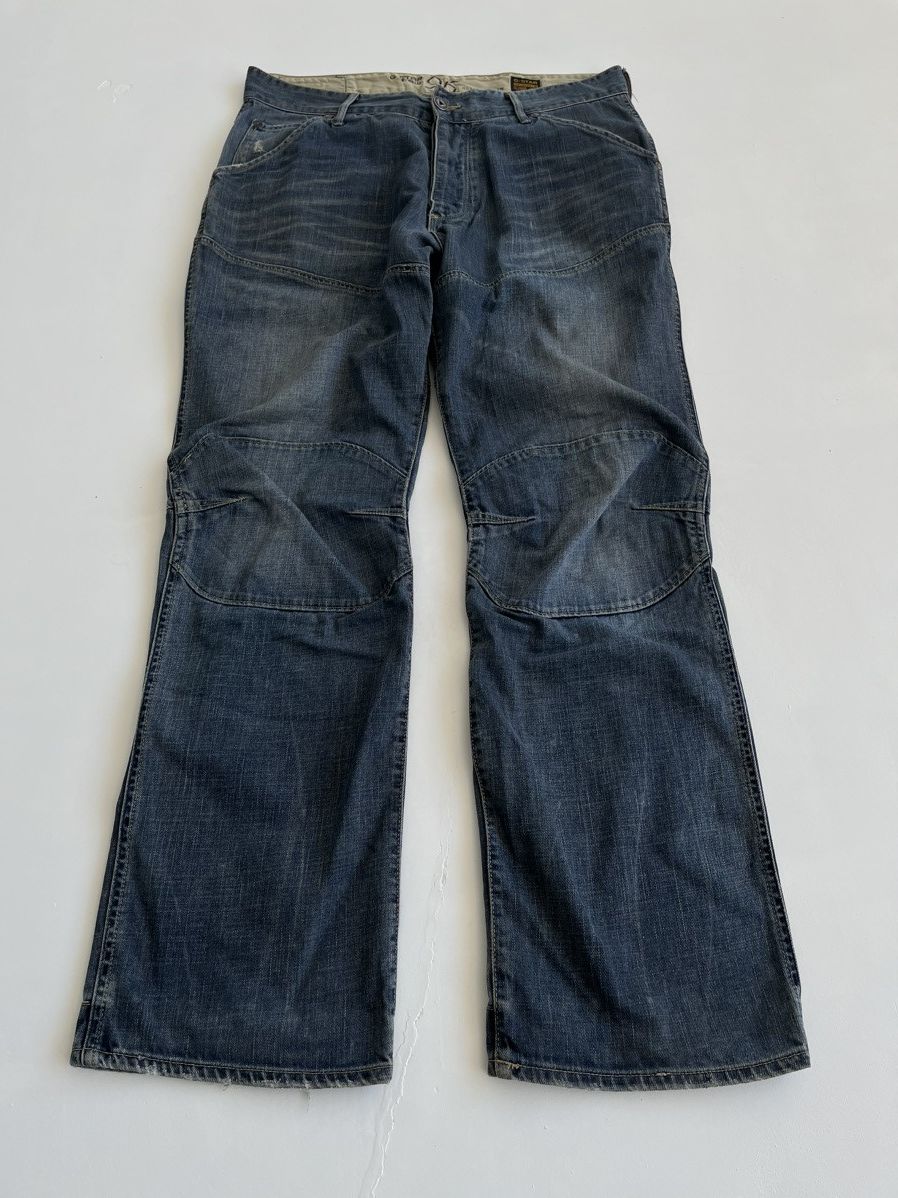G-Star × Pharrell Vintage G Star Raw 96 distressed washed denim biker jeans Size US 36 / EU 52 - 2 Thumbnail