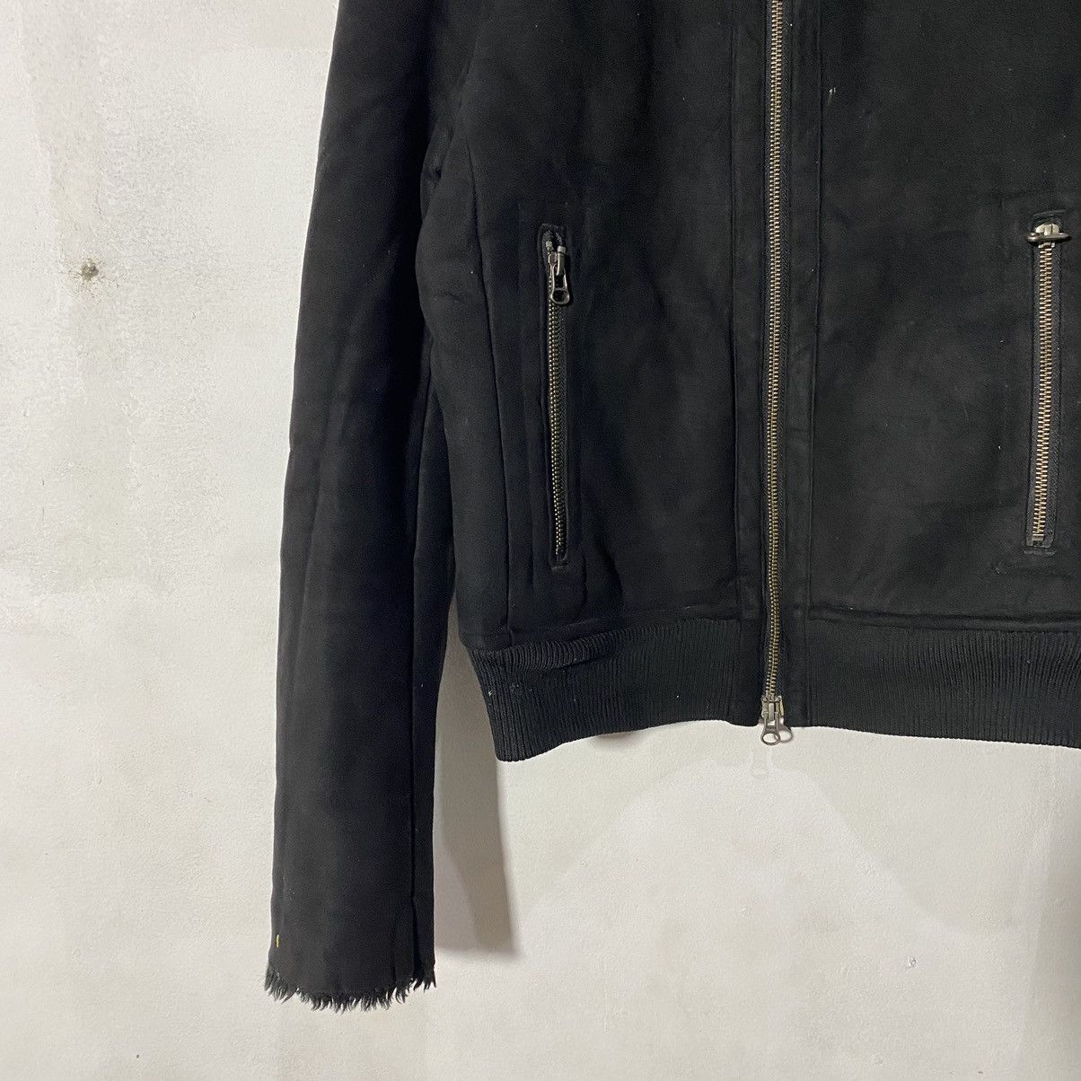 If Six Was Nine 2000s Nano Universe - Biker Fur Suede Shearling Jacket Size US M / EU 48-50 / 2 - 7 Thumbnail