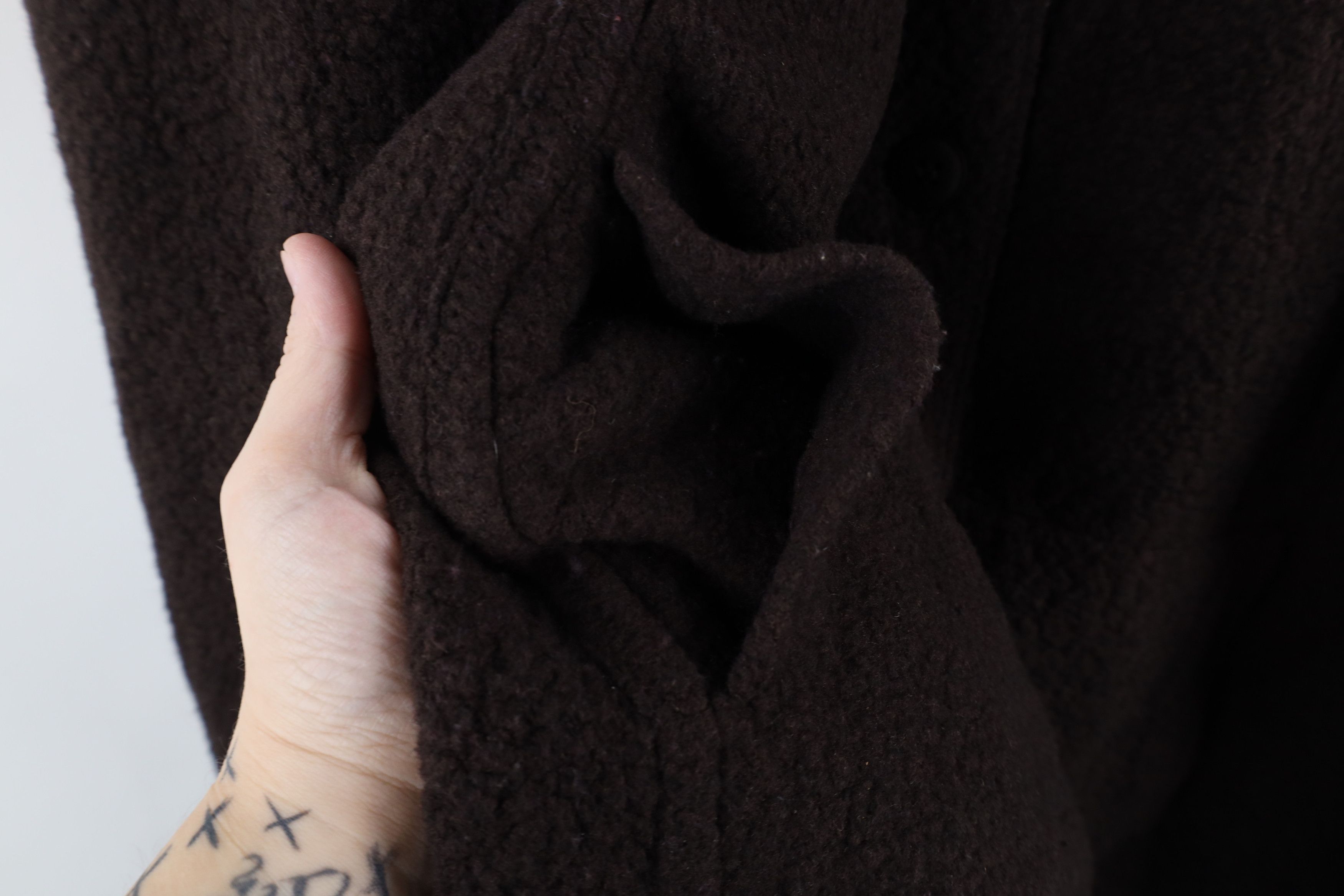 Eileen Fisher × Vintage Eileen Fisher Virgin Wool Blend Sweater Jacket Brown Size L / US 10 / IT 46 - 4 Thumbnail