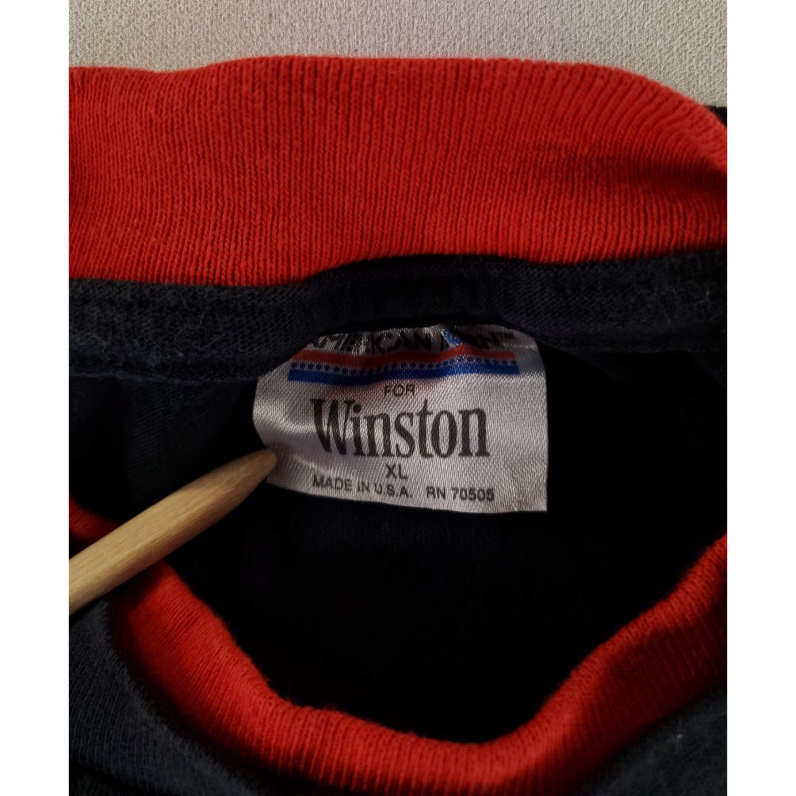Vintage VINTAGE Winston Racing T-Shirt Short Sleeve Black XL Mens Made USA Size US XL / EU 56 / 4 - 3 Thumbnail