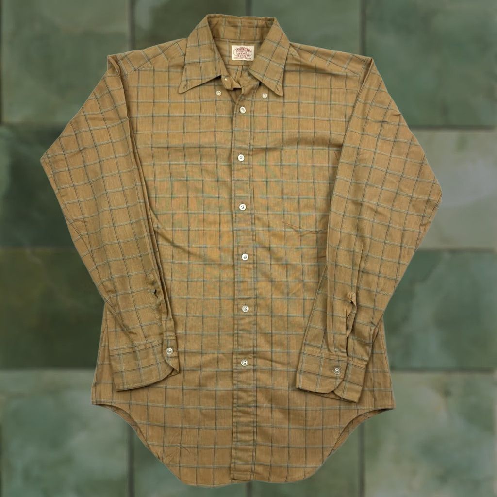 McGregor VINTAGE McGregor Button-Up Plaid Shirt Adult M Brown USA 60s 70s Shirt Men Regular Long Sleeve Button-Up Mens Size US M / EU 48-50 / 2 - 1 Thumbnail