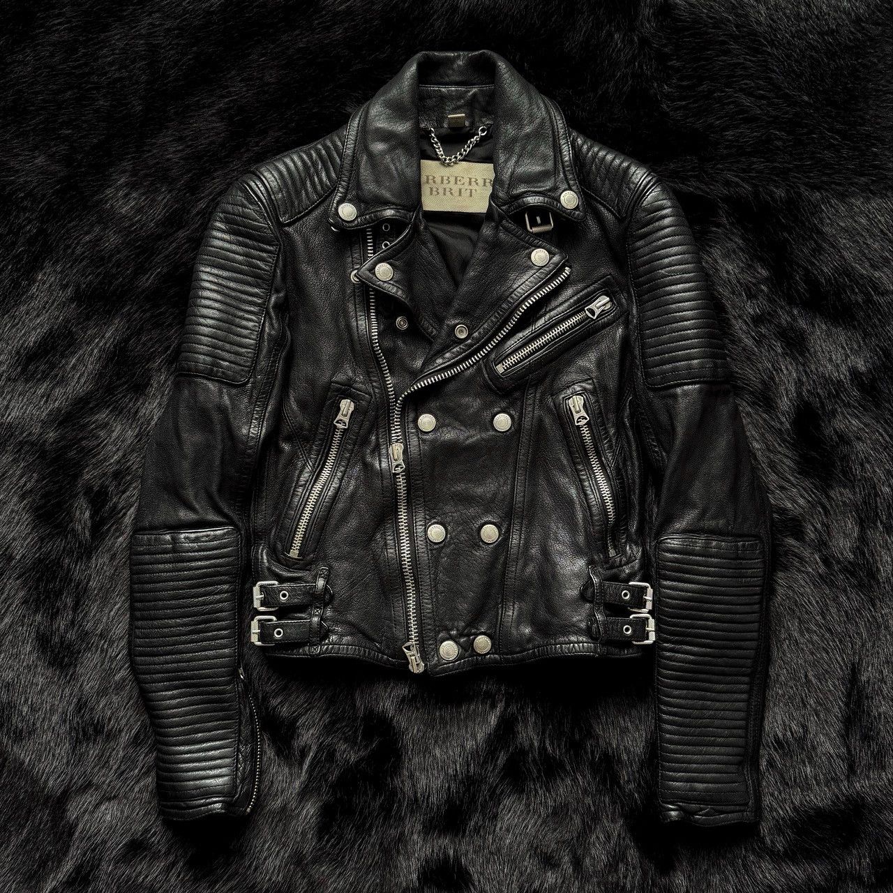 Burberry SS13 Burberry Brit Leather Biker Jacket | Grailed