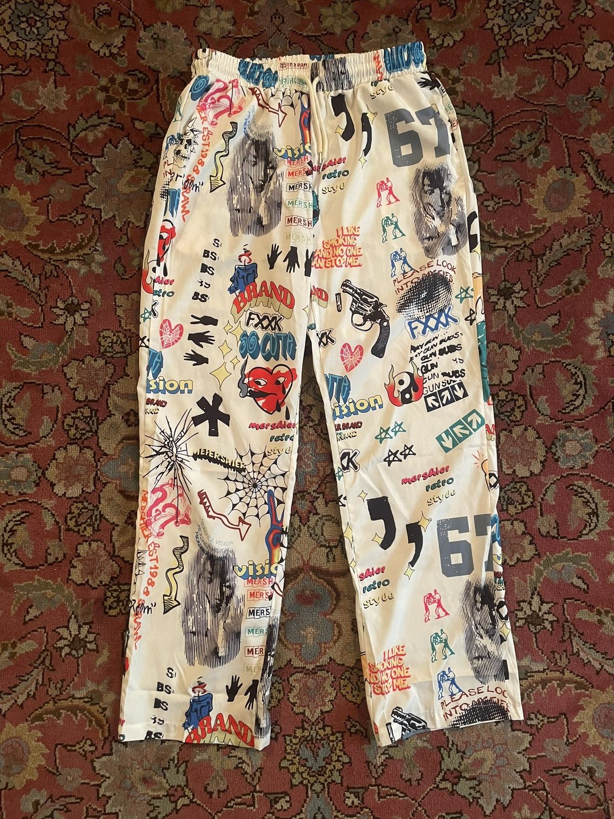 Vintage Vintage Graffiti Print Pants Size US 40 / EU 56 - 1 Thumbnail