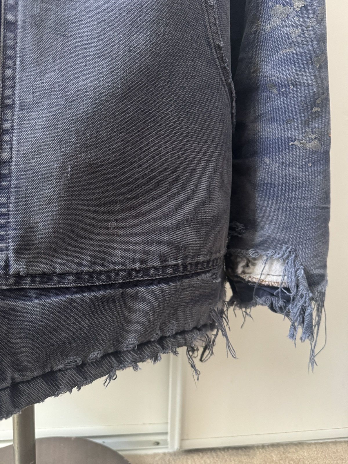 Carhartt Carhartt WIP Distressed Work Jacket Indigo Blue Size US XL / EU 56 / 4 - 5 Thumbnail
