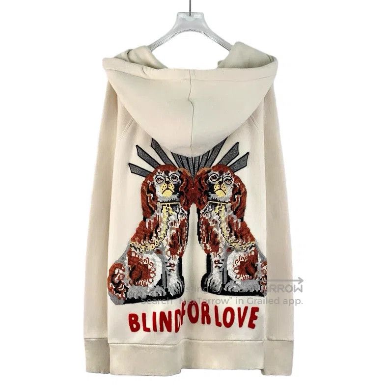 Gucci Gucci Beige logo letter dog embroidery cotton hooded draws Size US M / EU 48-50 / 2 - 2 Thumbnail