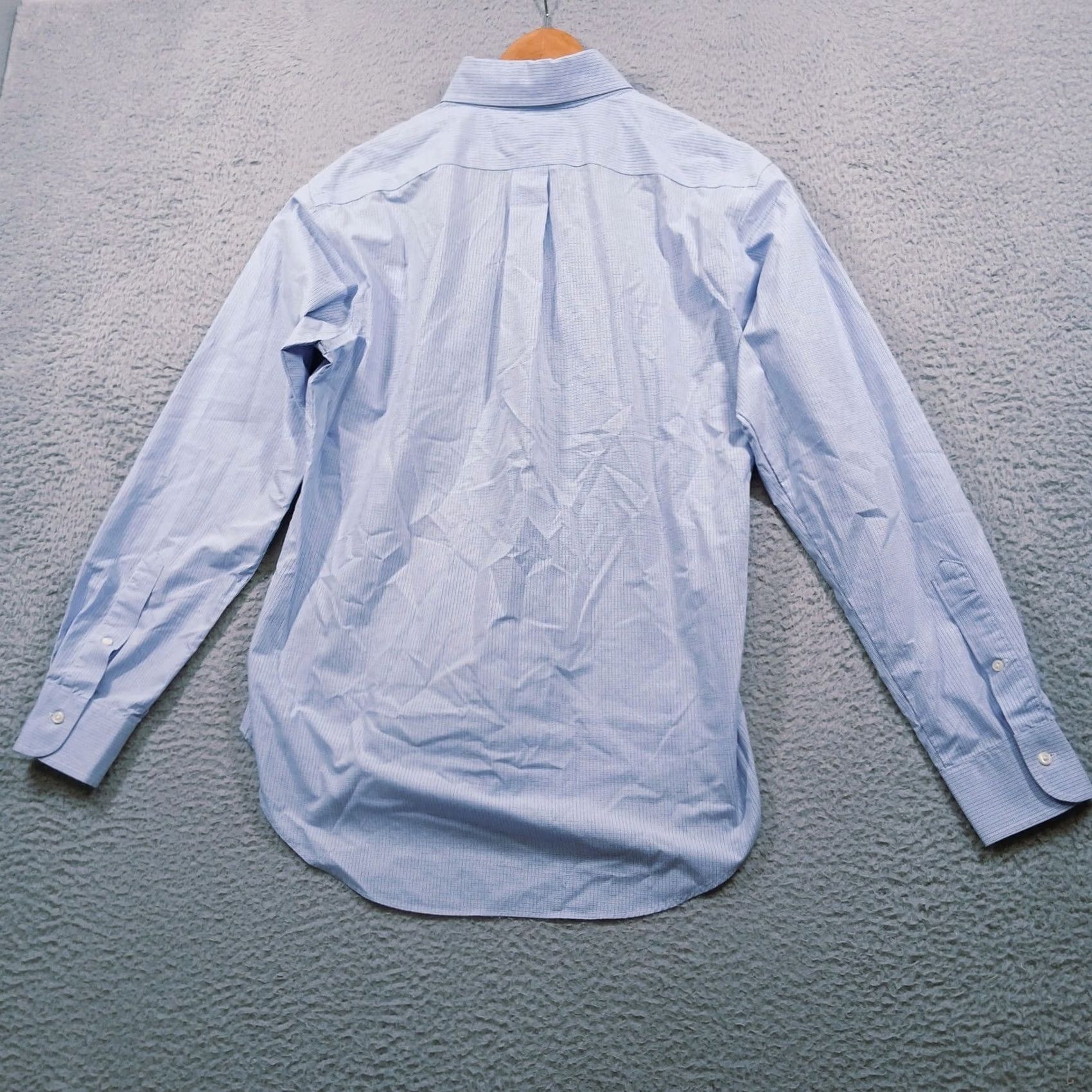 Ralph Lauren Lauren Ralph Lauren Dress Shirt Blue Micro Check Non-Iron 16 Neck 34/35 Sleeve Men’s Size 42R - 3 Thumbnail