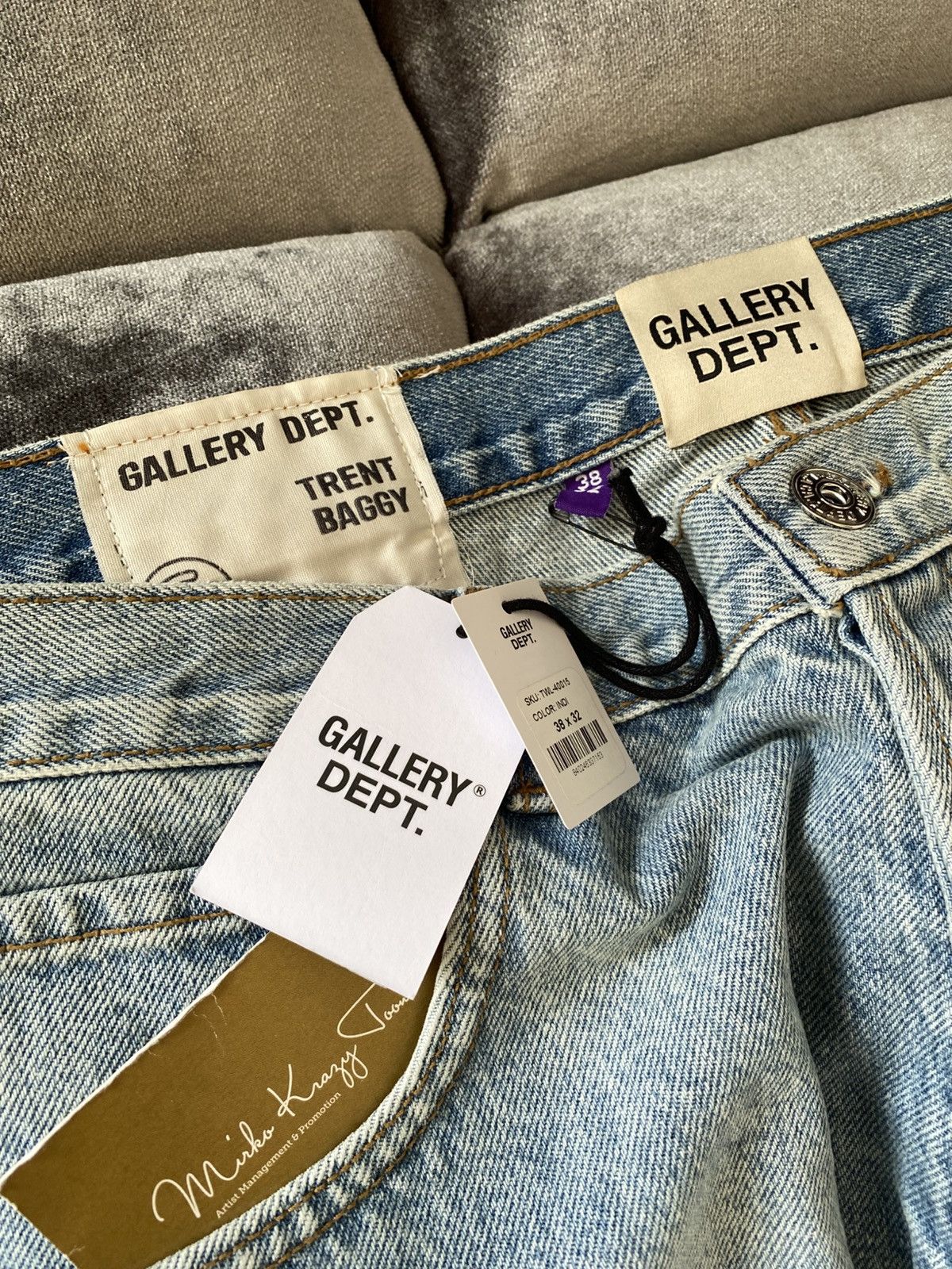 Gallery Dept. €1079 ! BNWT Gallery Dept “Trent Pant” Denim Jeans 38/32 Size US 38 / EU 54 - 14 Thumbnail