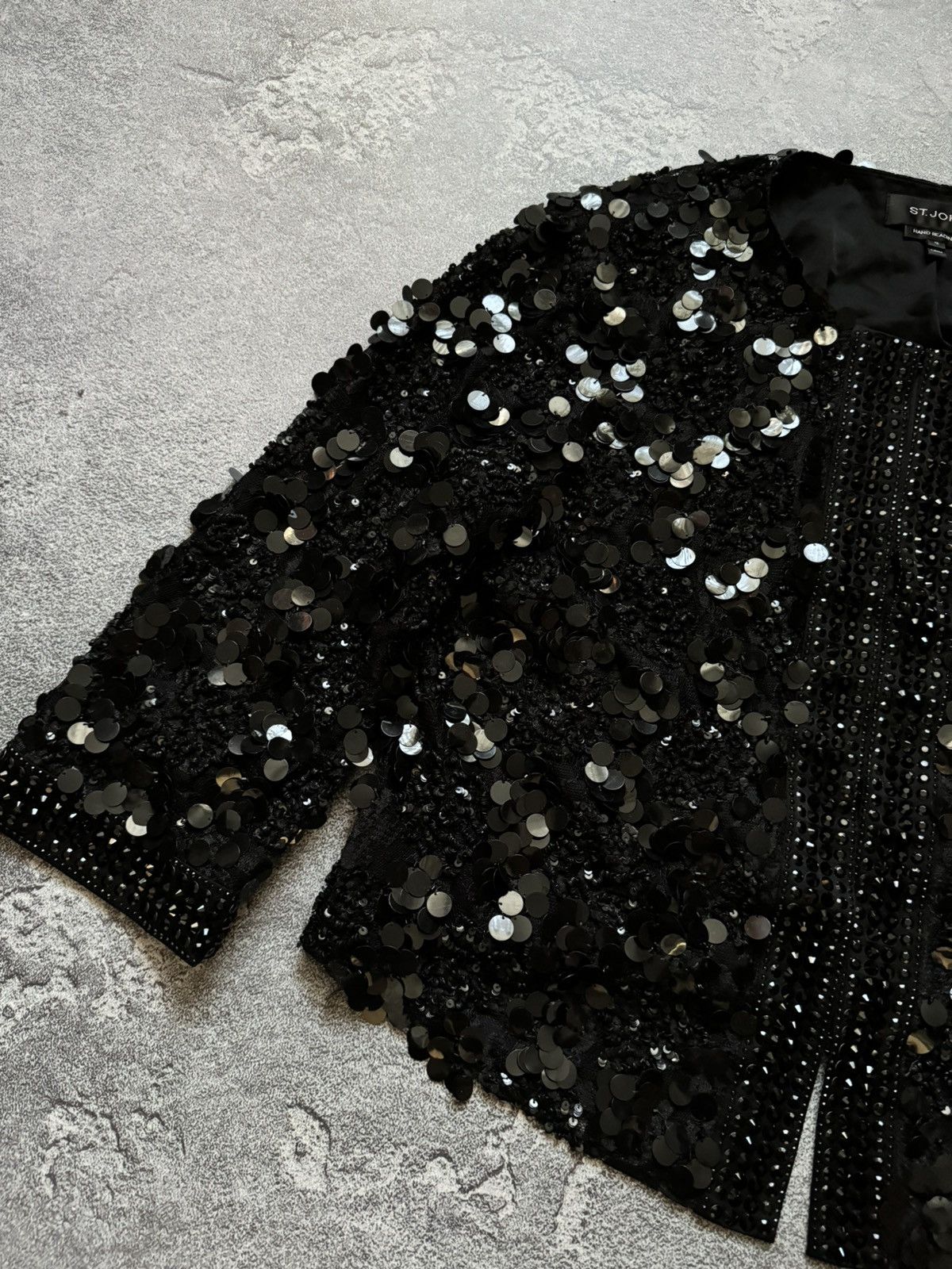 St. John × Vintage ST. JOHN size12 hand beading rhinestones blazer jacket 00s Size XL / US 12-14 / IT 48-50 - 6 Thumbnail