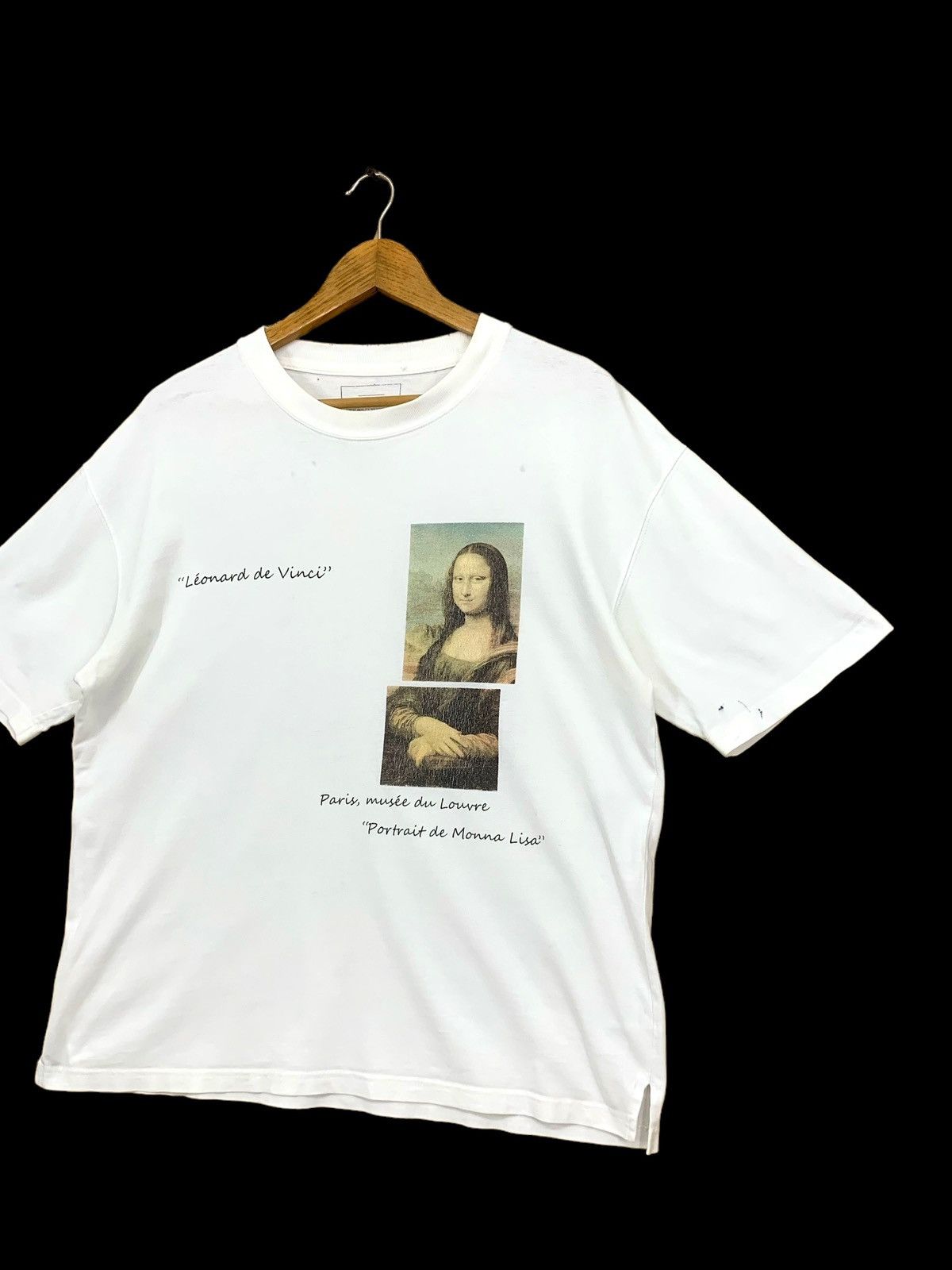 Japanese Brand Art & Design Leonardo Da Vinci Portrait de Monna Lisa Paint Size US L / EU 52-54 / 3 - 4 Thumbnail