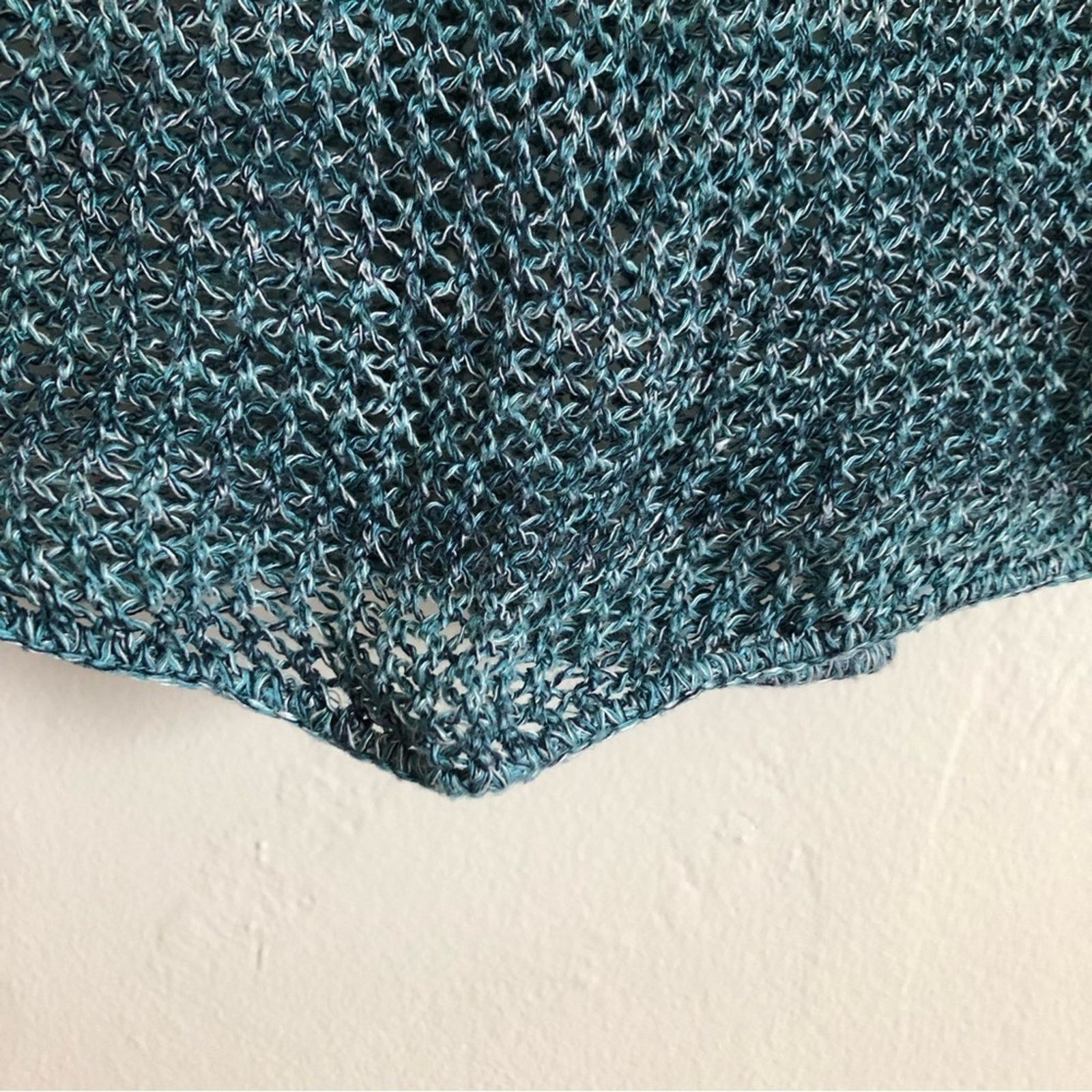 Other Vintage 90s 212 Collection Blue Green Knit Sweater Top Size M / US 6-8 / IT 42-44 - 4 Thumbnail