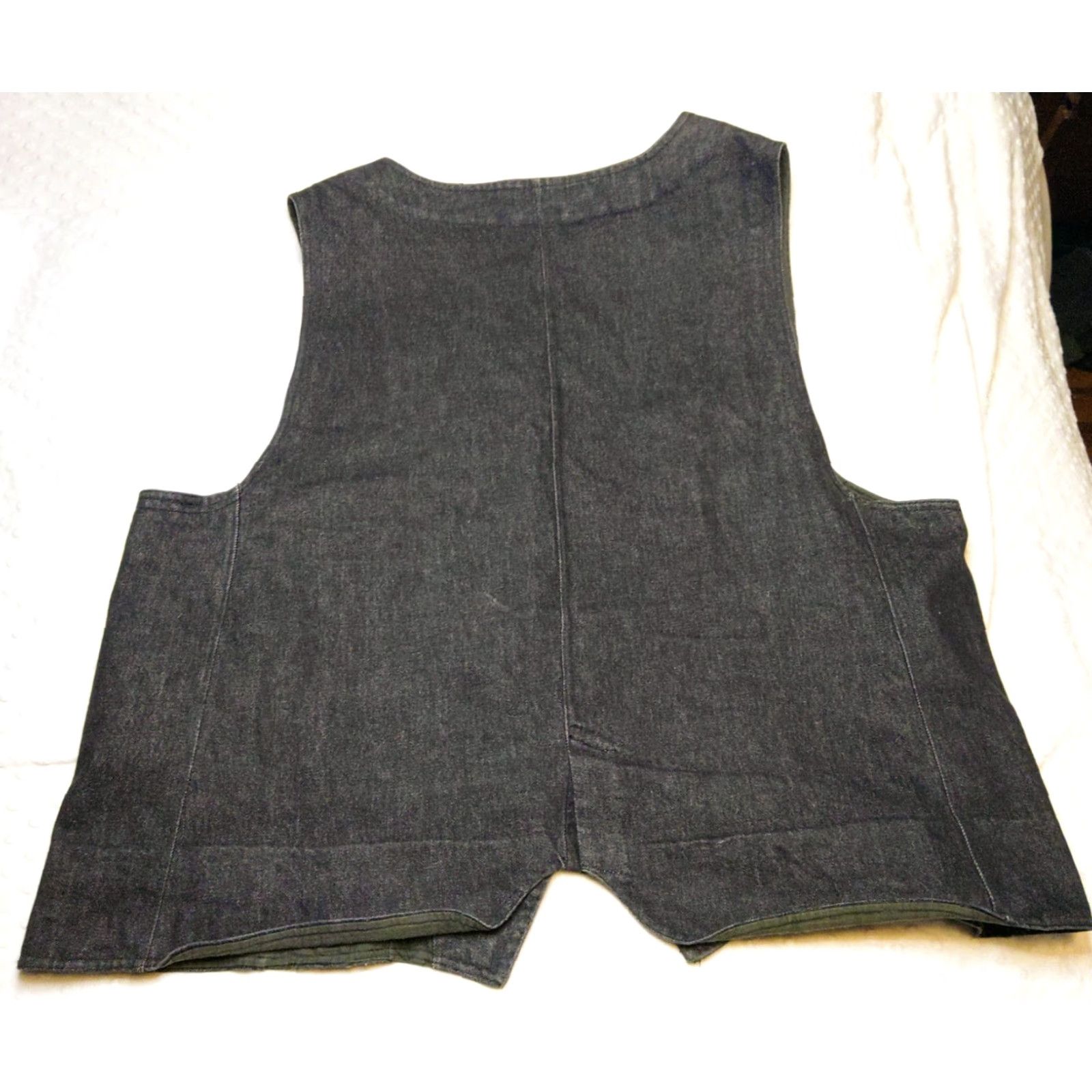 Denime VINTAGE West Cal.45 Vest Dark Denim Snap Down Cowboy Western 3XL Black Mens Vest Western Style Biker 3XL Mens Size US XXL / EU 58 / 5 - 6 Thumbnail