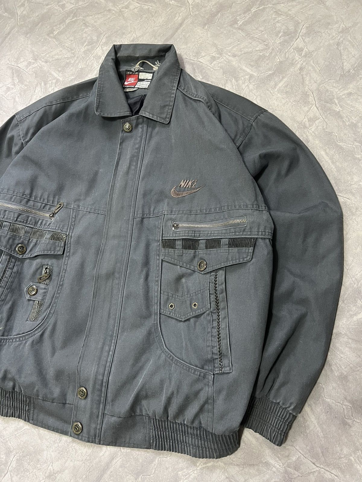 Nike Vintage Nike Bomber Jacket Size US XL / EU 56 / 4 - 4 Thumbnail