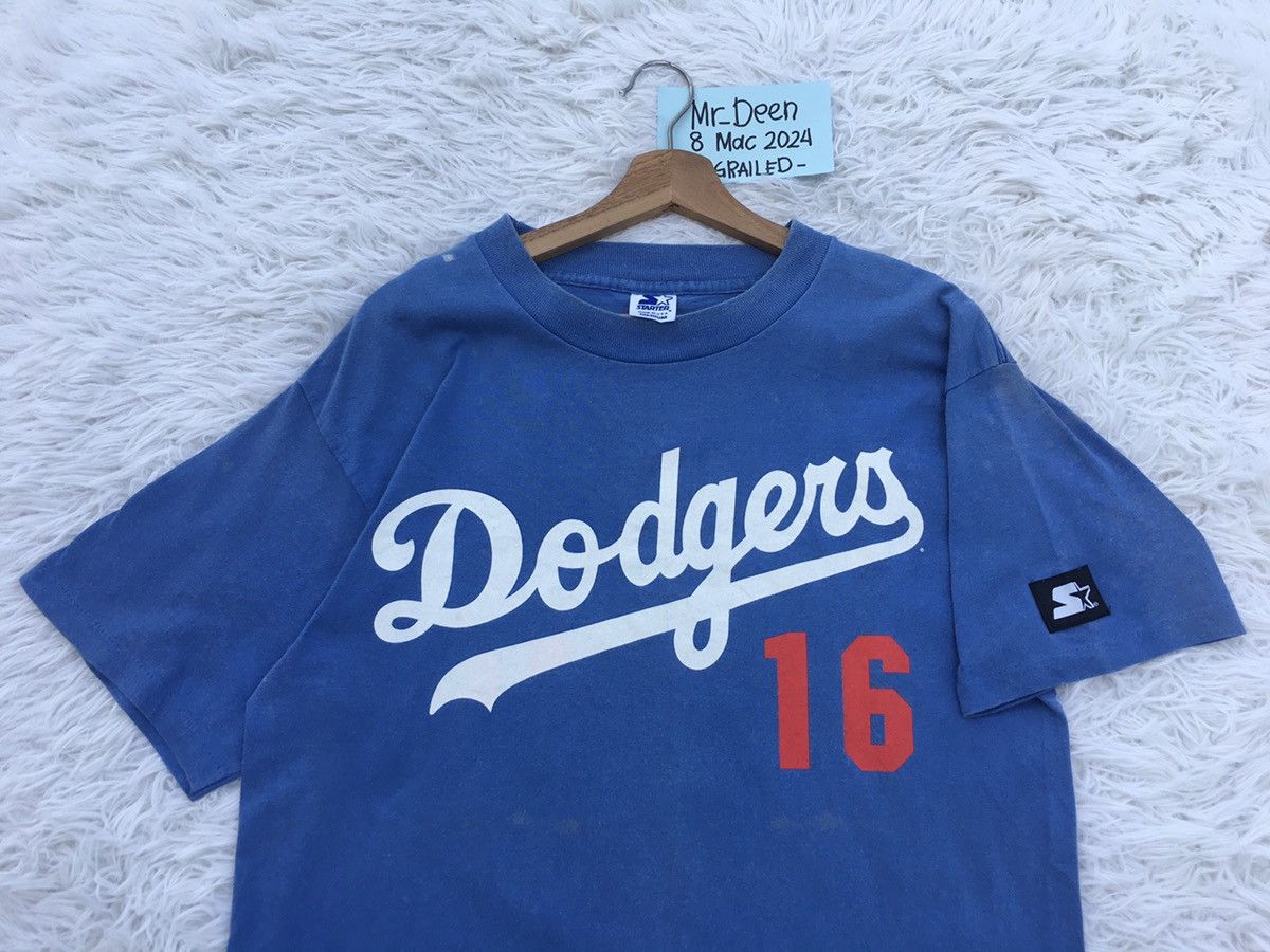 MLB Rare Vintage 90s Dodgers Spellout Tshirt Size US M / EU 48-50 / 2 - 5 Thumbnail