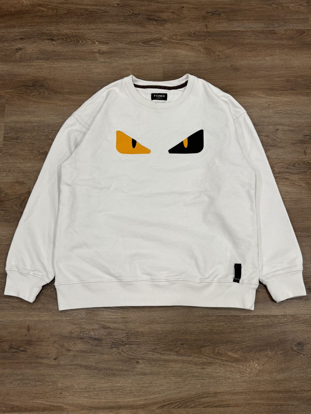 FENDI フェンディ Bag Bugs Eye Monster Sweatshirt バグズアイ モンスター クルーネックスウェットトレーナー ブラック レディース FENDI バグズモンスター パーカー 黒 Monster Eyes イタリア製