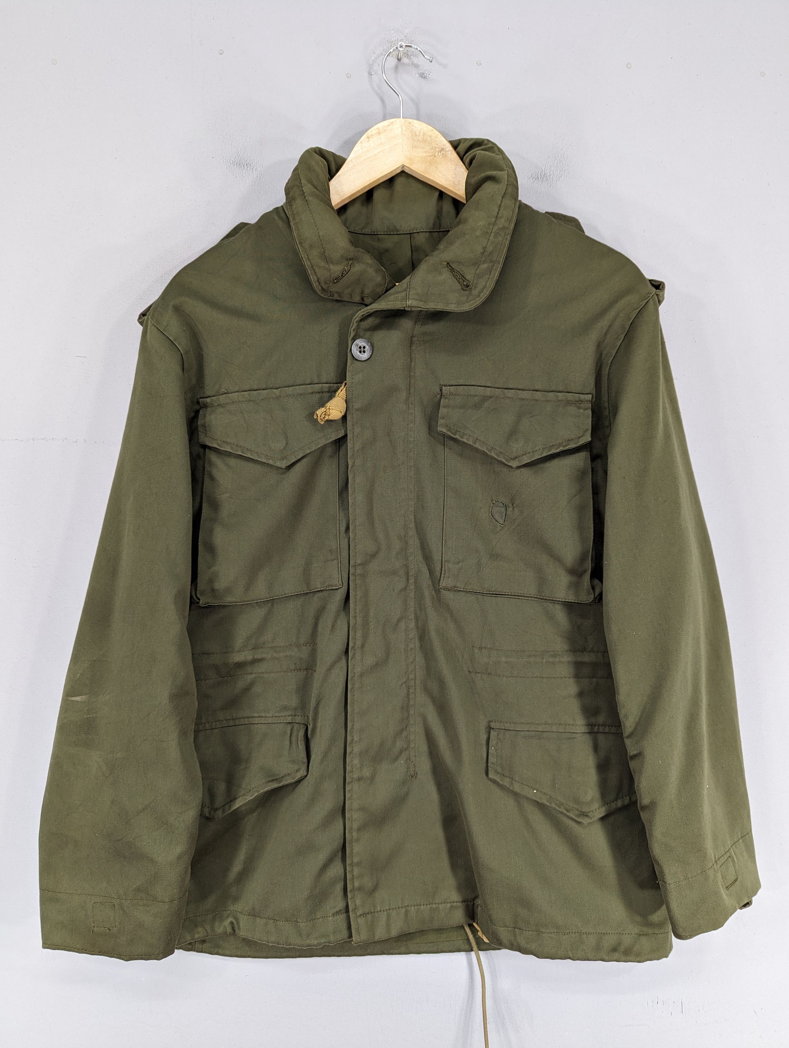 image of vintage 80's Military Army Jacket, Men's (Size Small)