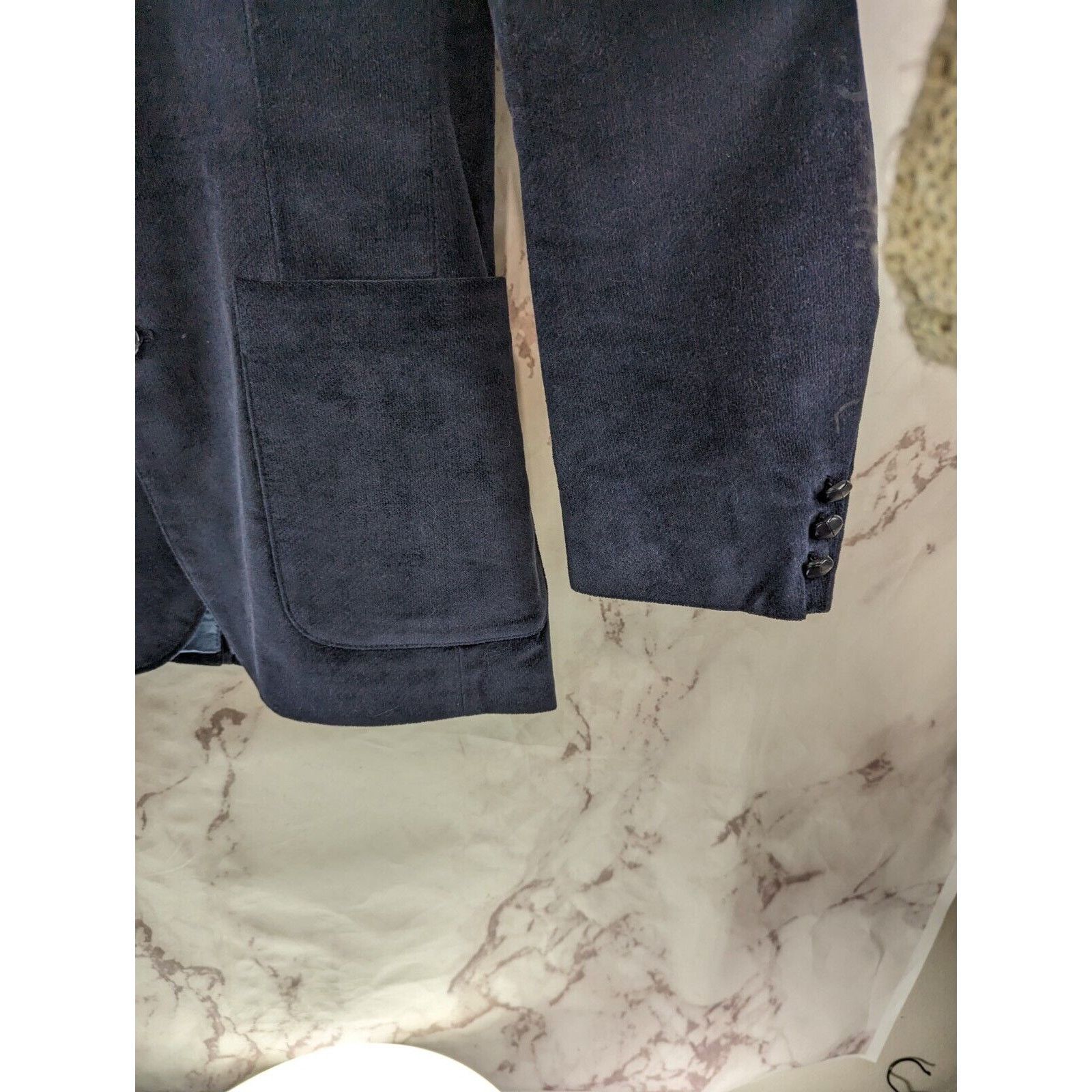 Levi's Vintage Levis Blazer Mens 42R Large Navy Blue Jacket Velvet Size 42R - 4 Thumbnail