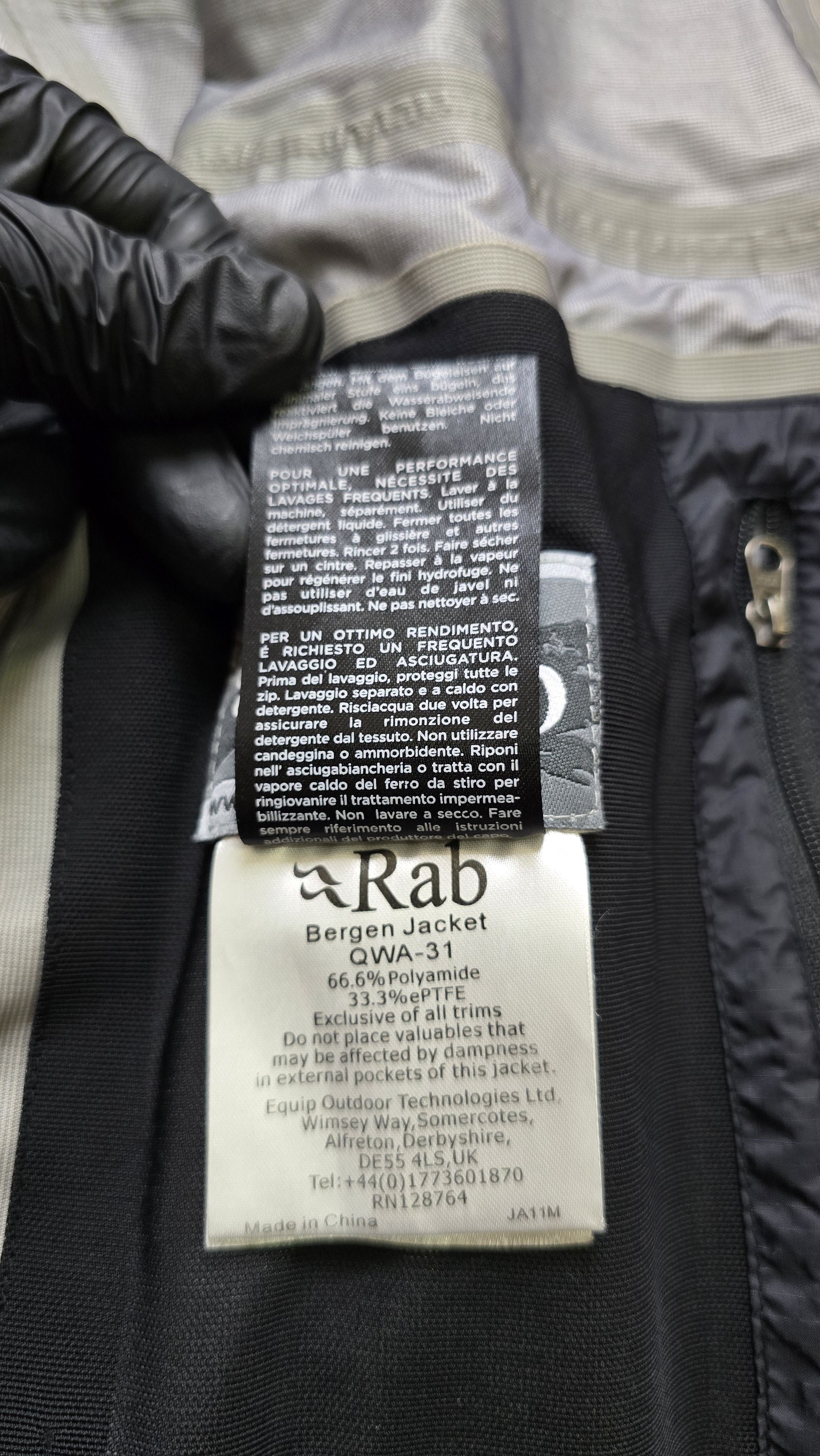 Rab Rab Bergen Event Jacket WaterProof Rain Coat QWA-31 Size US L / EU 52-54 / 3 - 23 Thumbnail