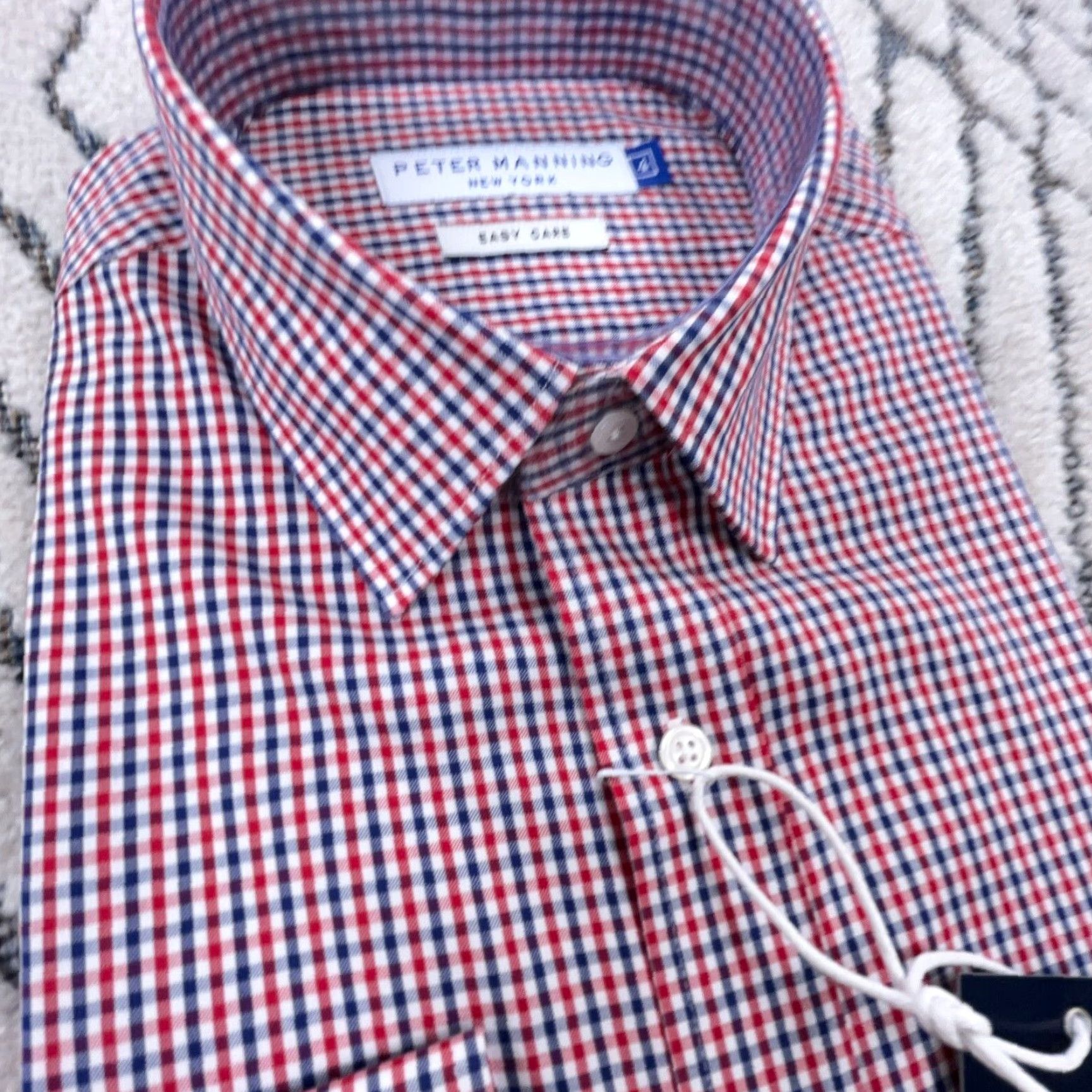 Vintage Peter Manning Button-Up Shirt Men Size 4 Red Plaid Casual Long Sleeve Modern Size US S / EU 44-46 / 1 - 2 Thumbnail