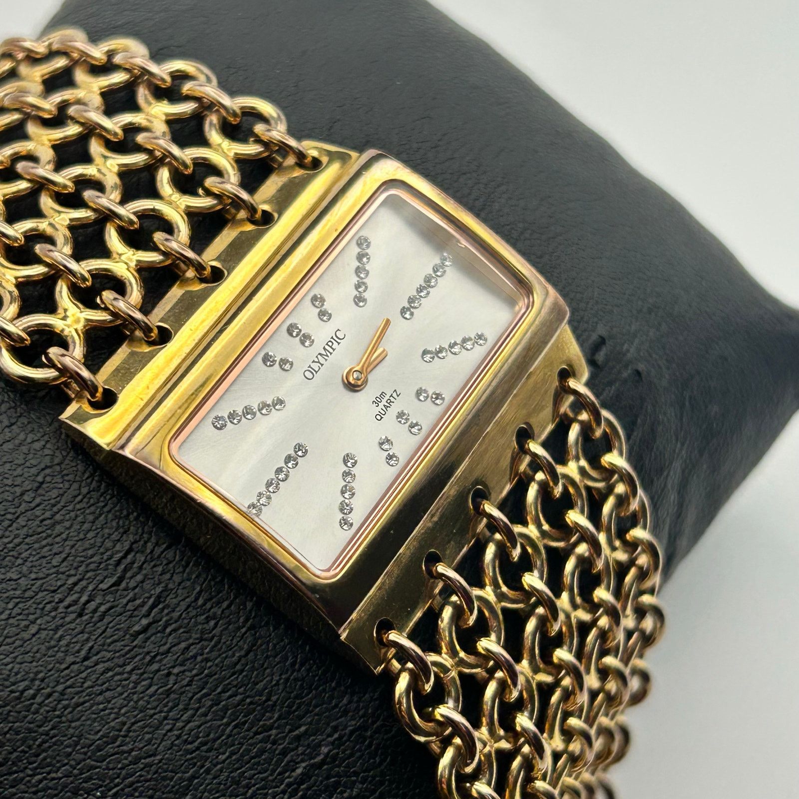 Other Olympic Gold Tone Crystal Accents Women’s Watch New Battery Size ONE SIZE - 3 Thumbnail