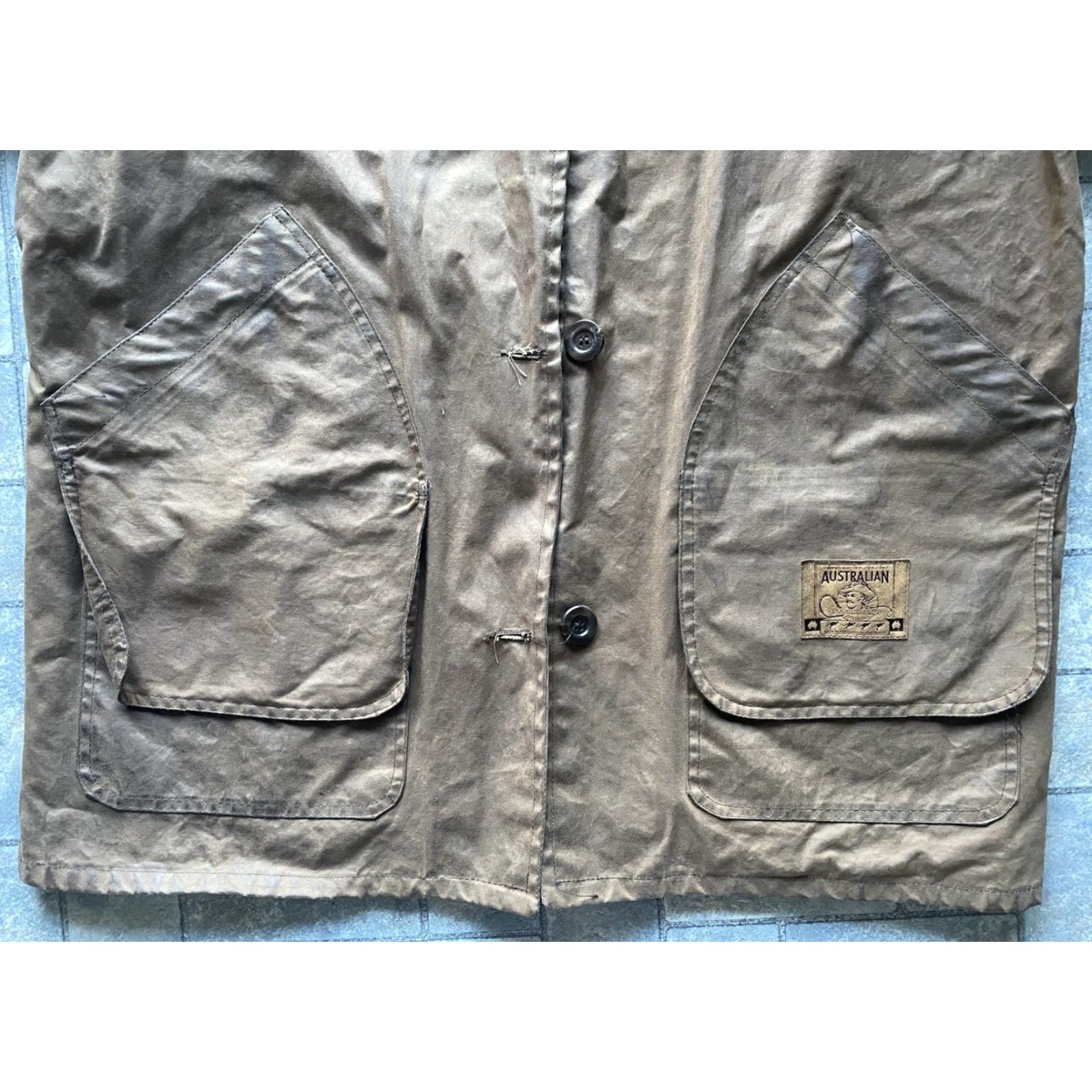 Vintage Gander Mountain Australian Stockmans Oilskins Feathertop Jacket Mens Large Brown Coat Size US L / EU 52-54 / 3 - 3 Thumbnail
