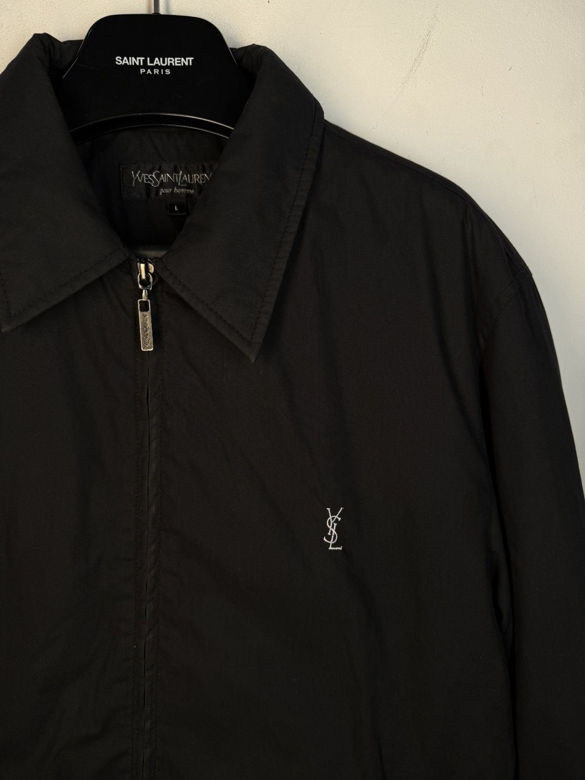 Yves Saint Laurent Black YSL Jacket Warmed Bomber Quilted Vintage Y2k zip up Size US L / EU 52-54 / 3 - 2 Thumbnail