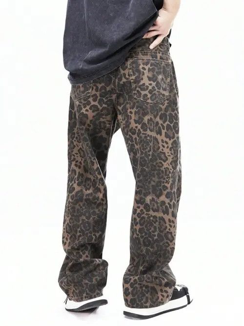 Jean Leopard Baggy Y2K loose fit Jeans Size US 34 / EU 50 - 3 Thumbnail