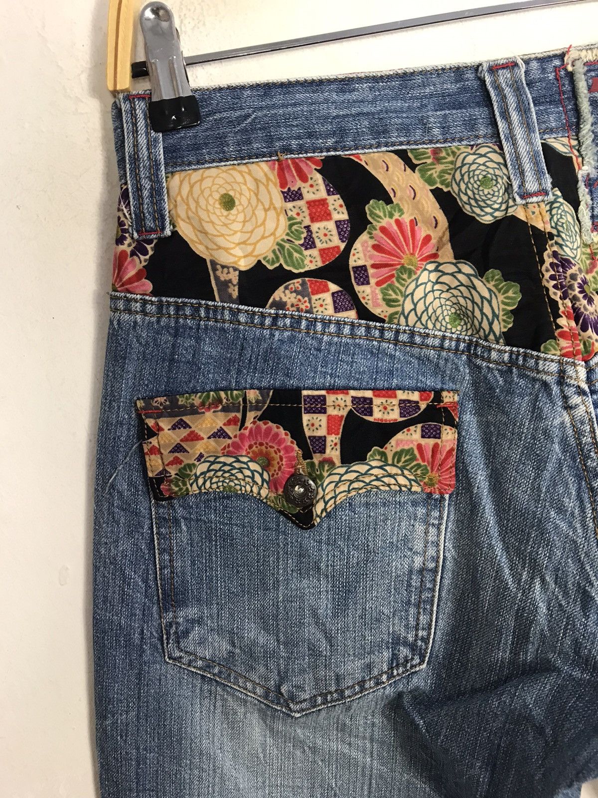 Japanese Brand Piko Hawaiian Longboard Surf Floral Design Indigo Size US 30 / EU 46 - 7 Thumbnail