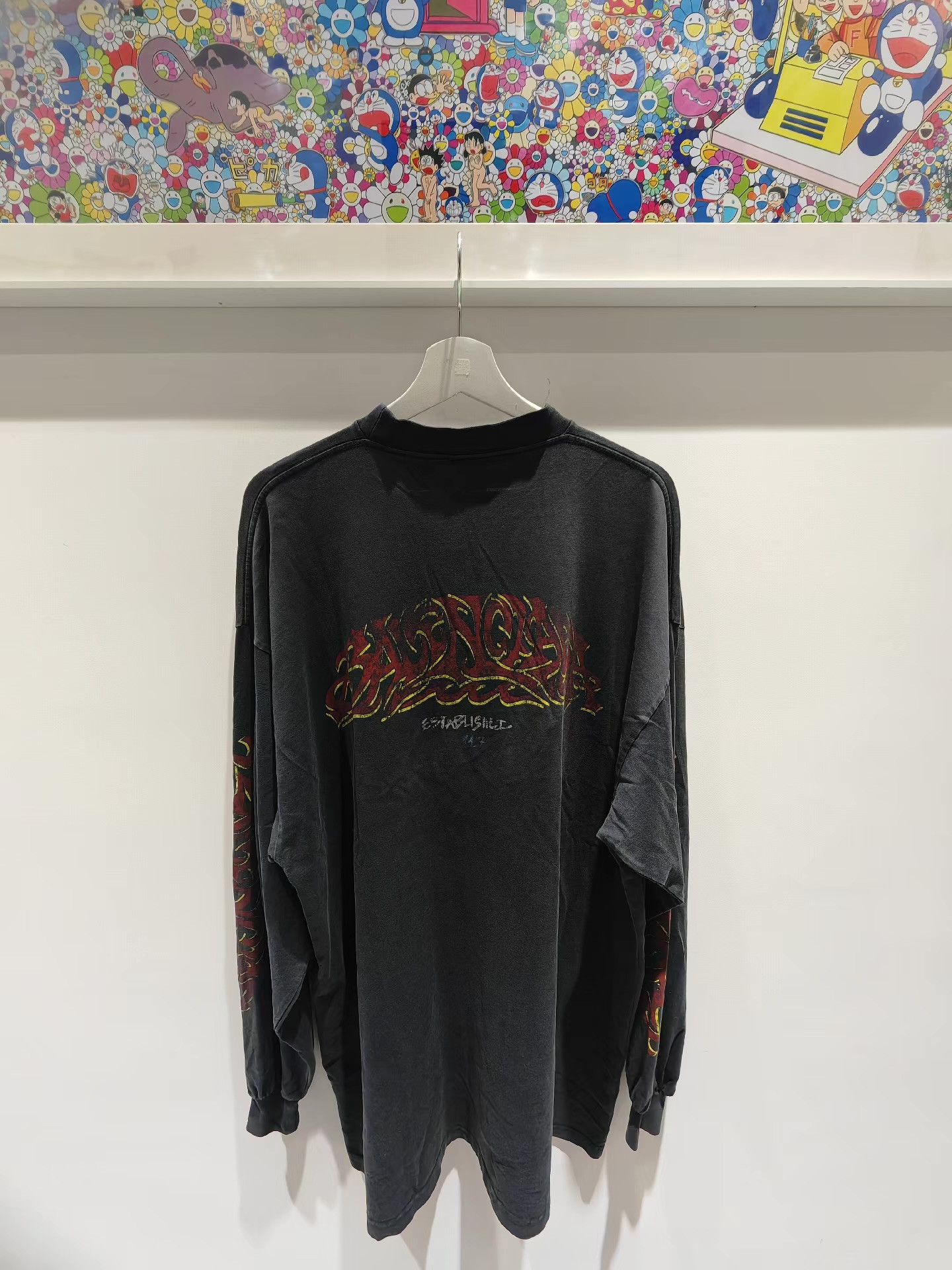 Balenciaga Balenciaga 23SS Flame Logo Long Sleeve Tee Q15 Size US M / EU 48-50 / 2 - 1 Thumbnail
