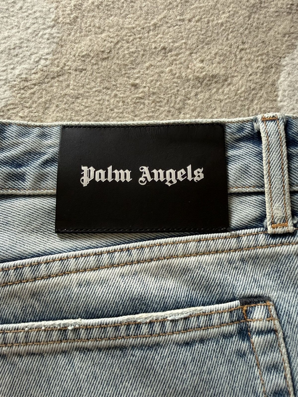 Palm Angels Palm Angels Logo Back Jeans – Light Wash Size US 34 / EU 50 - 4 Thumbnail