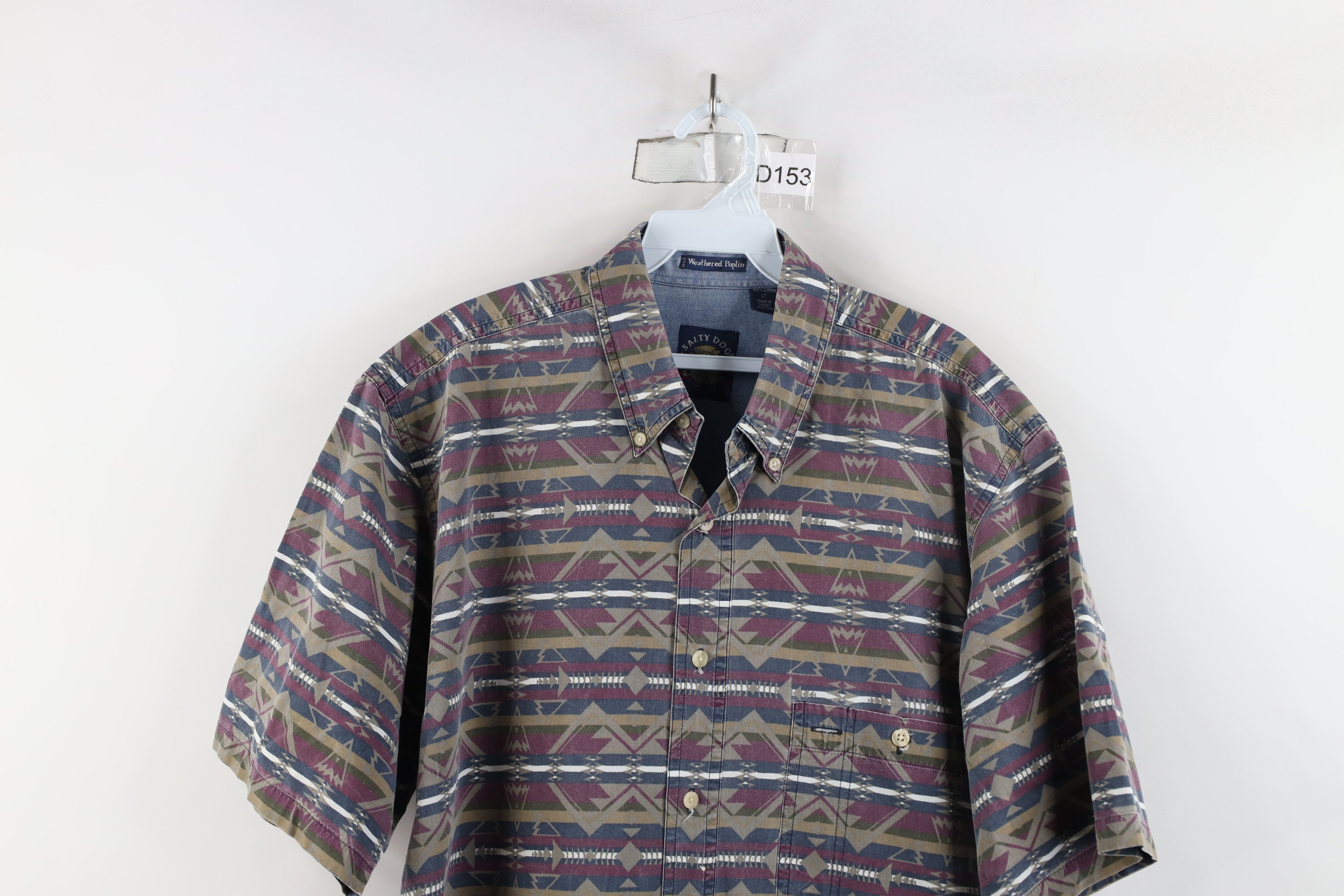 Vintage Vintage 90s Streetwear Southwestern Short Sleeve Shirt Size US L / EU 52-54 / 3 - 2 Thumbnail