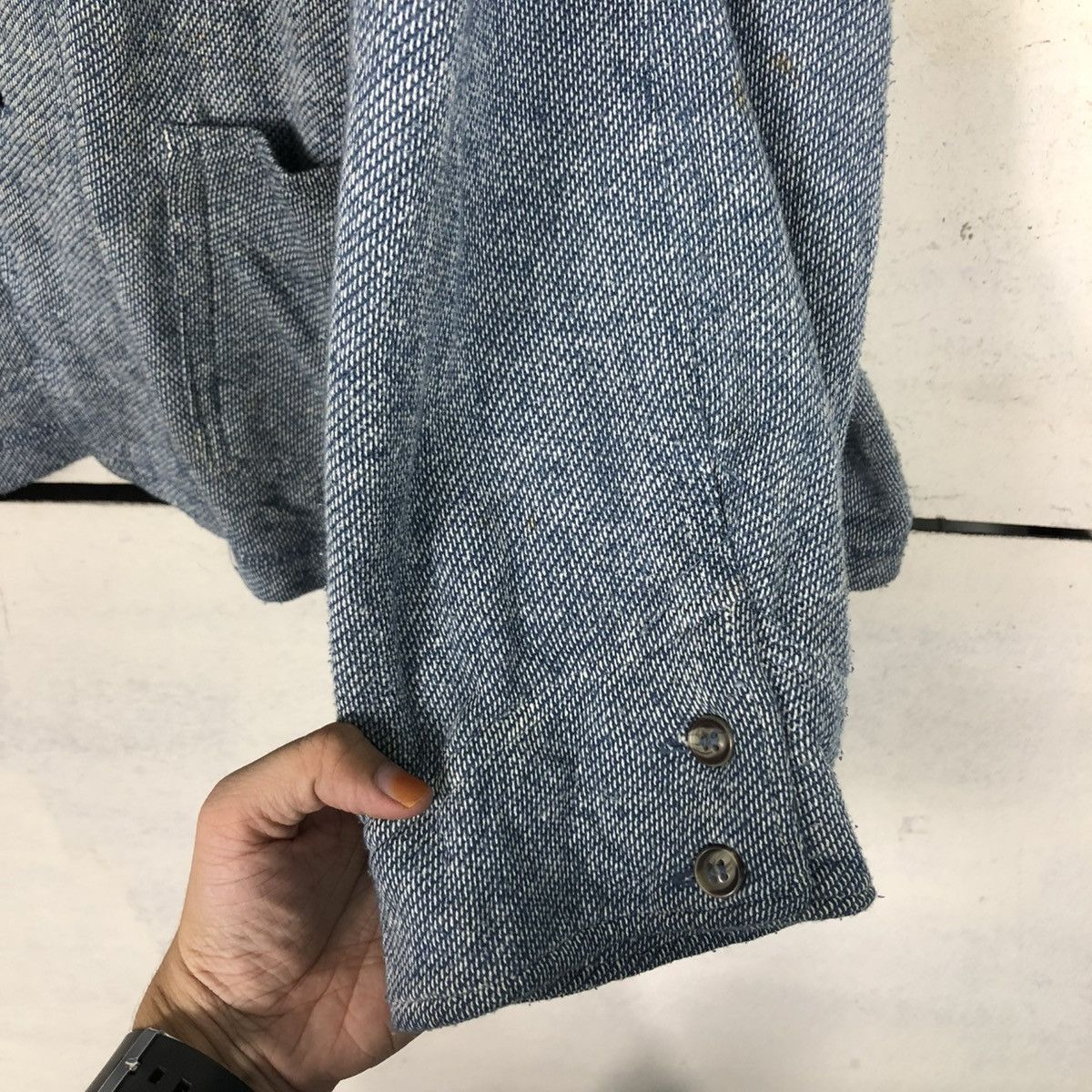 Vintage 🔥VINTAGE CHORE INDIGO BUTTON JACKET WALDI ISSEY MIYAKE Size US L / EU 52-54 / 3 - 17 Thumbnail