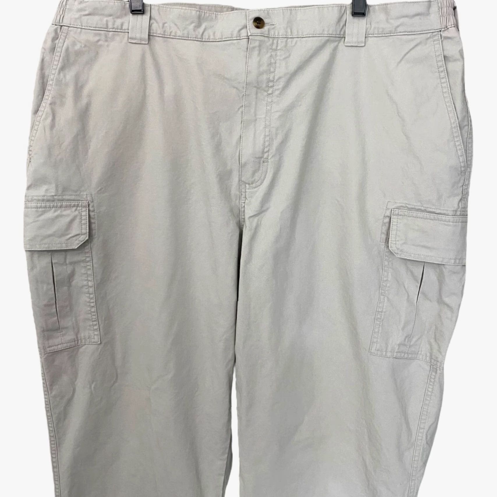 Vintage VINTAGE L.L. Bean Cargo Pants Men 44X32 Relaxed-Fit Cotton Trousers Beige Casual Travel Workwear Size US 44 / EU 60 - 5 Thumbnail