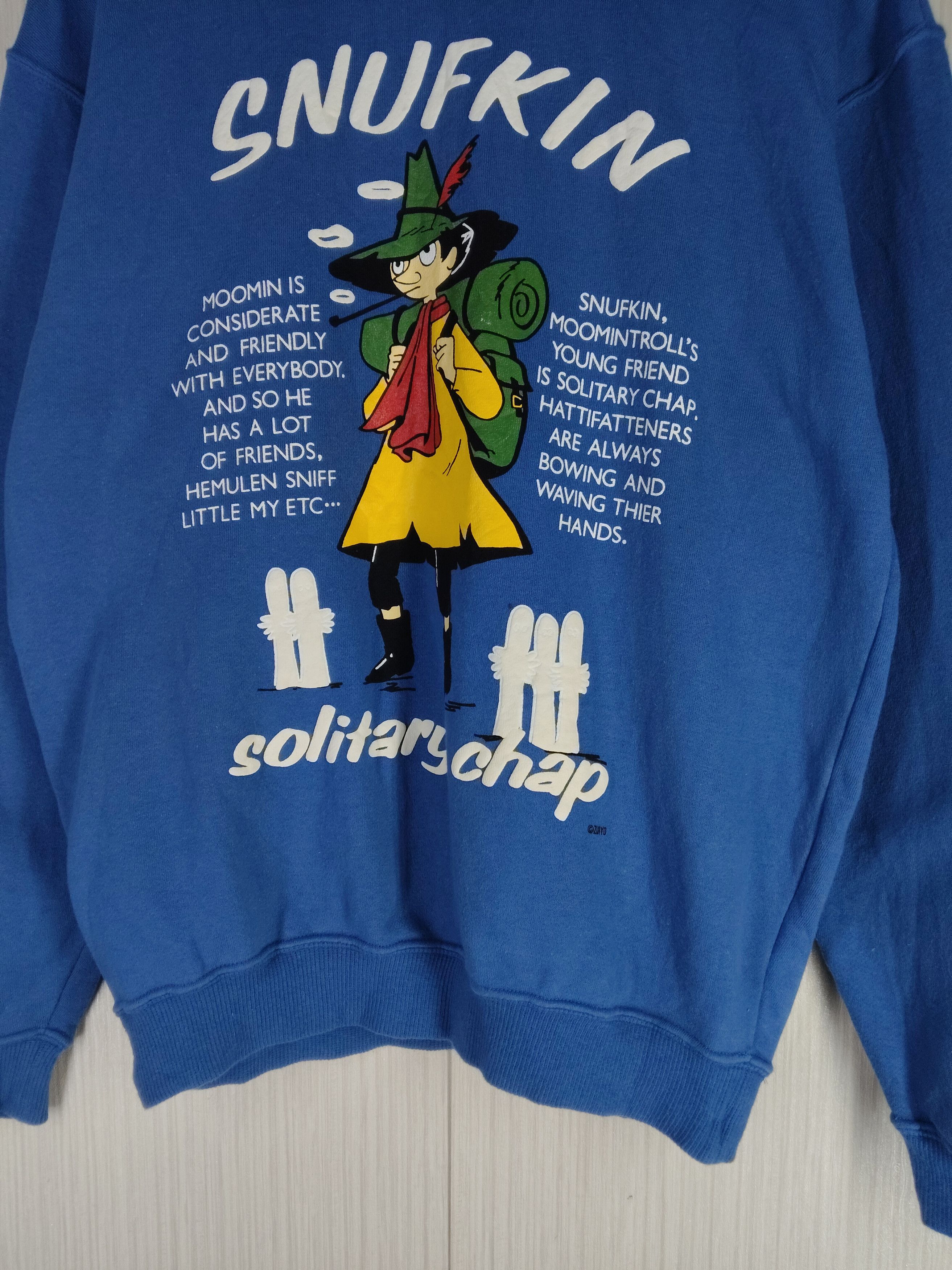 Cartoon Network Vintage Snufkin Solitary Chap Moomin sweatshirt Size US L / EU 52-54 / 3 - 3 Thumbnail