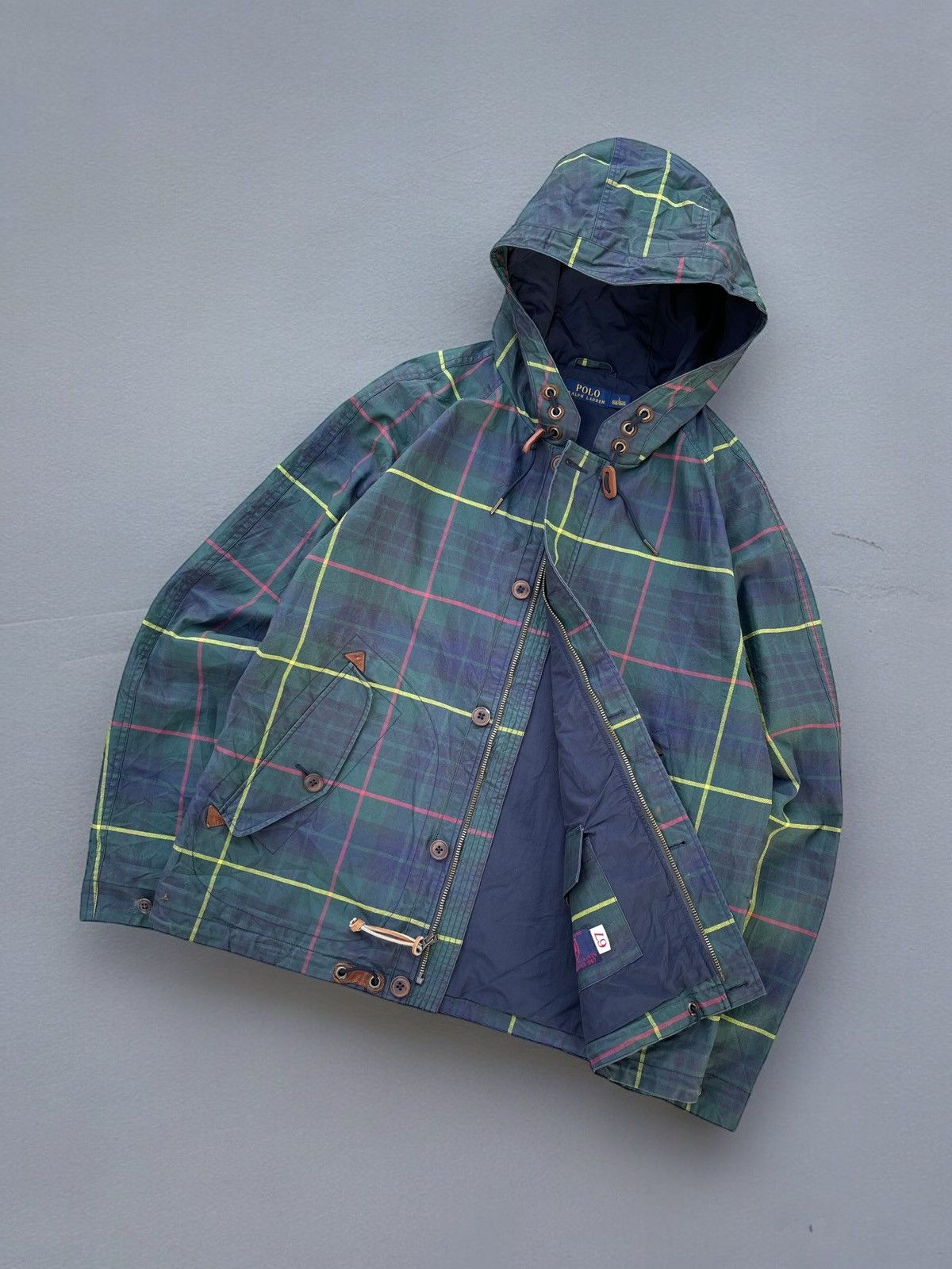 Polo Ralph Lauren 🔥POLO RALPH LAUREN TRIM LEATHER FLANNEL JACKET WITH HOODIE Size US L / EU 52-54 / 3 - 2 Thumbnail