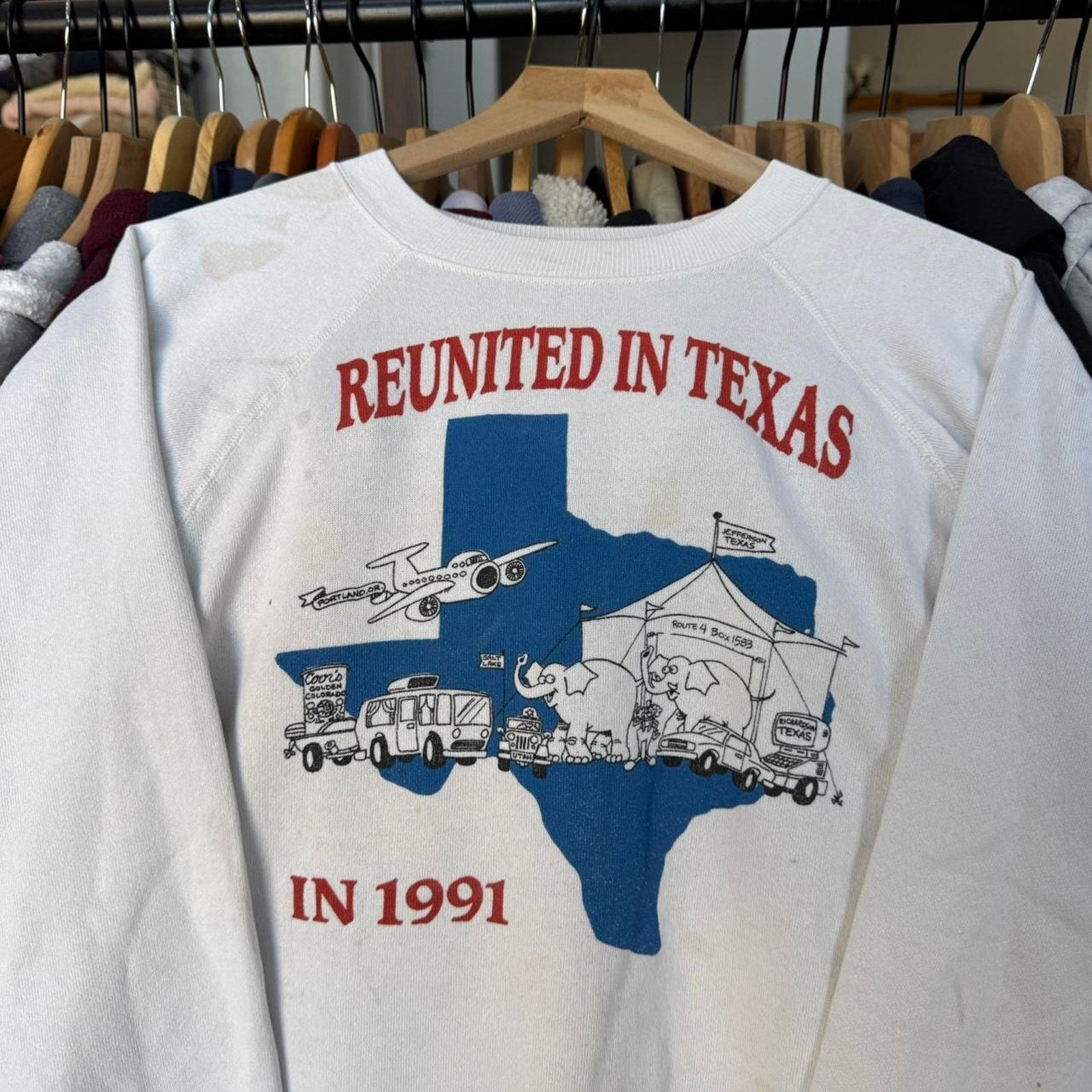 Other Vintage 1991 Reunited in Texas Sweatshirt With Cooil Graphic Size US XL / EU 56 / 4 - 2 Thumbnail