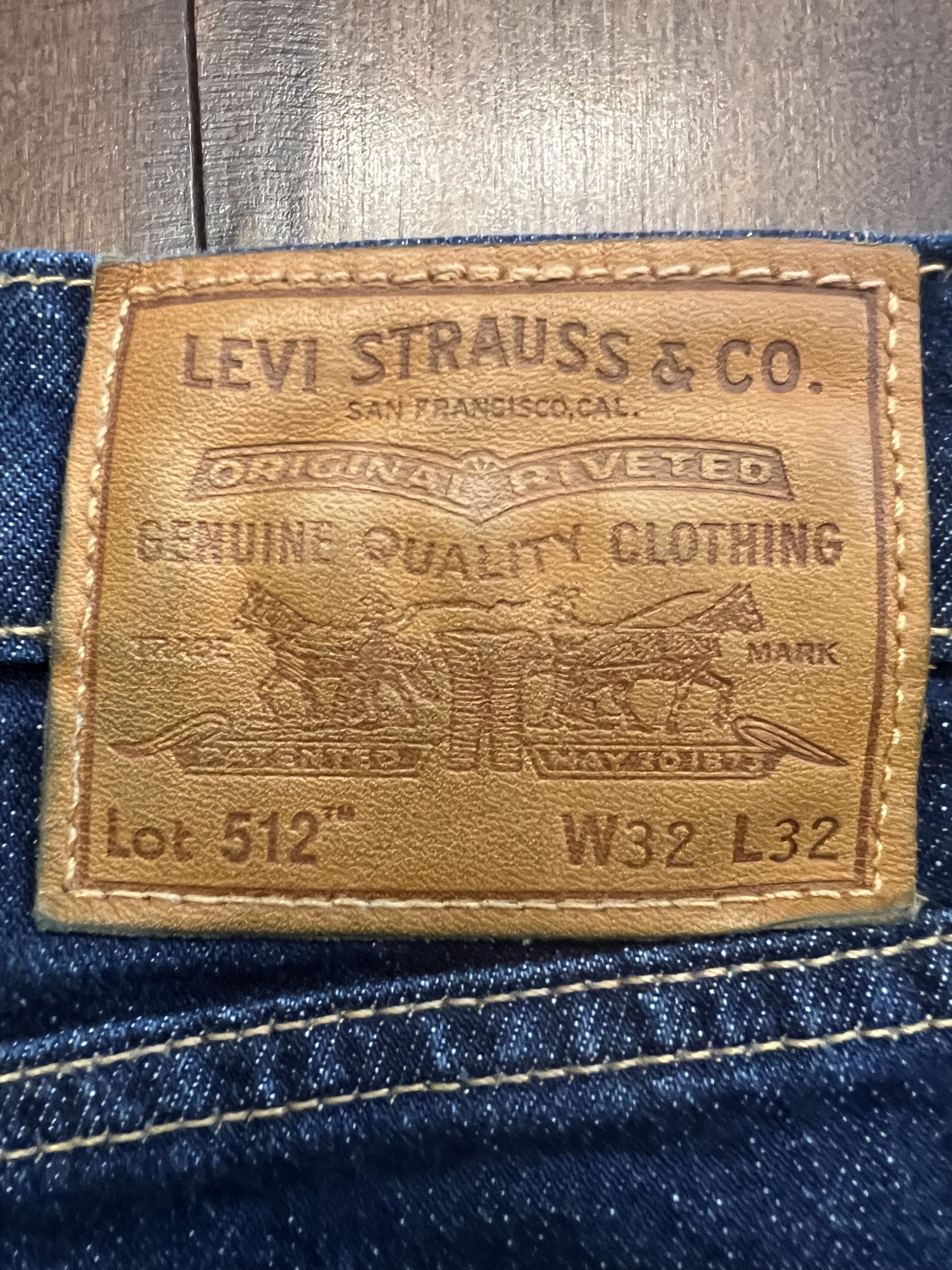 Levi's Levi Strauss 512 blue jeans for men, size 32x32 Size US 32 / EU 48 - 3 Thumbnail